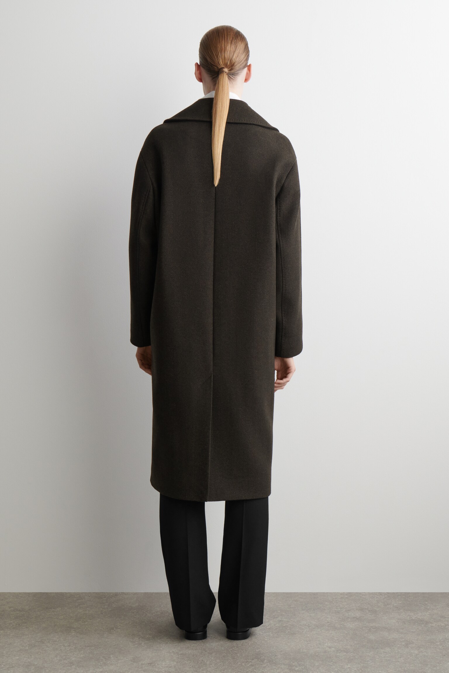 CAPPOTTO DOPPIOPETTO OVERSIZE IN LANA - VERDE SCURO - 7