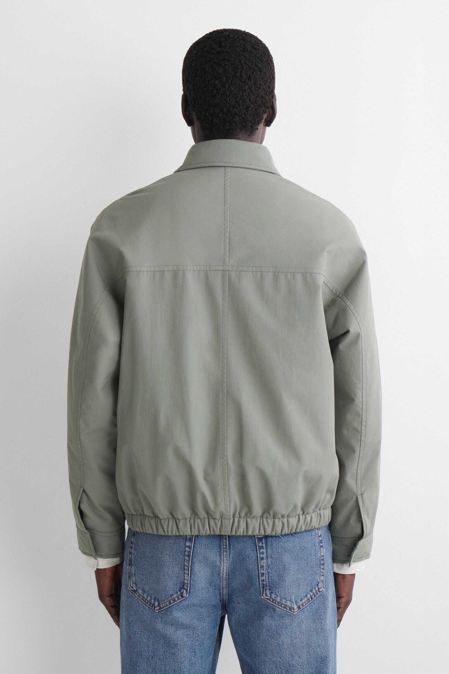 Casaco utilitário acolchoado em nylon - Verde-sálvia/PRETO - 7