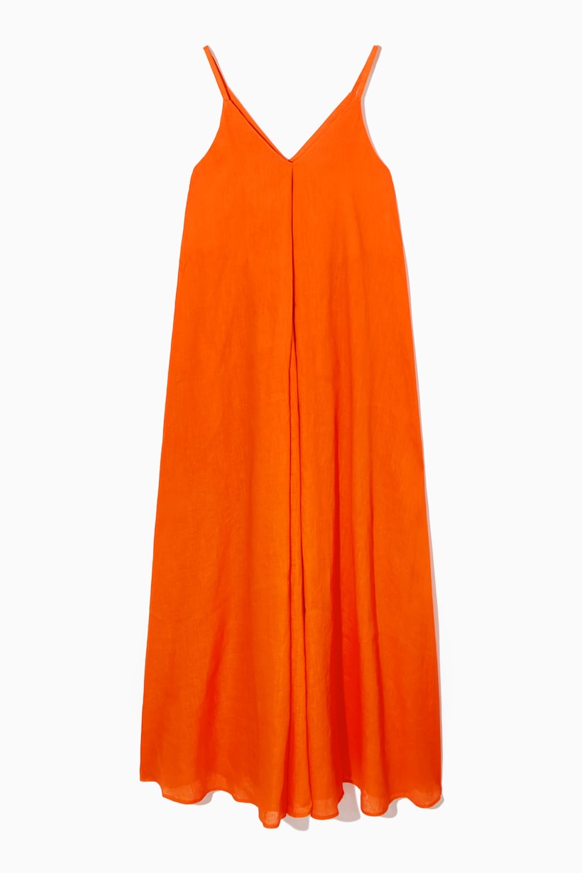 linen midi dress - orange product info and reviews Buy Mint Velvet Orange Linen Midi Dress from Next USA