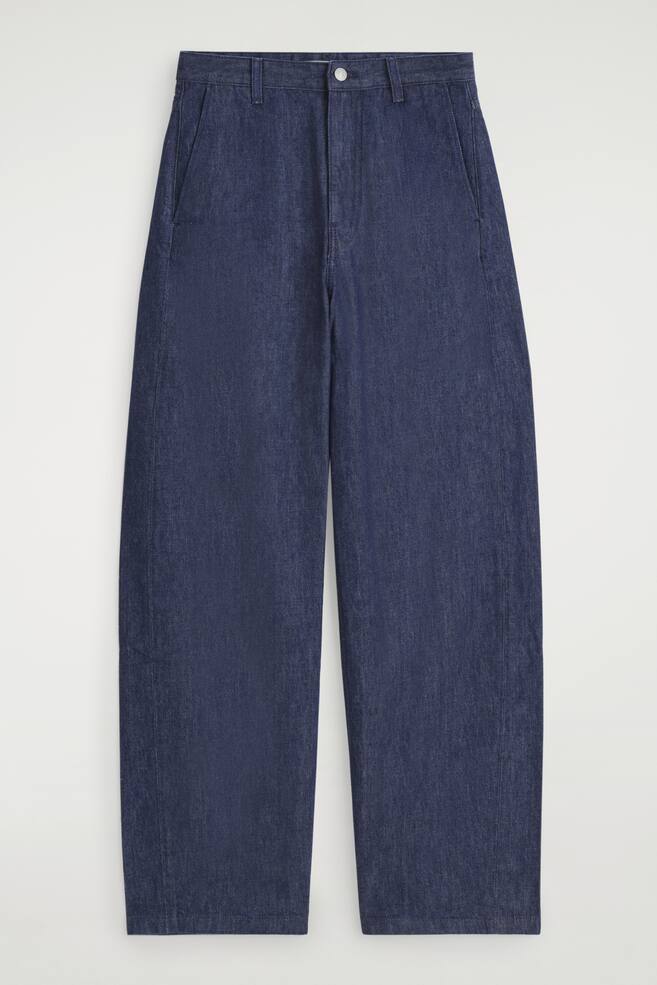 BROEK MET WIDE-LEG VAN DENIM - DONKERBLAUW - 1