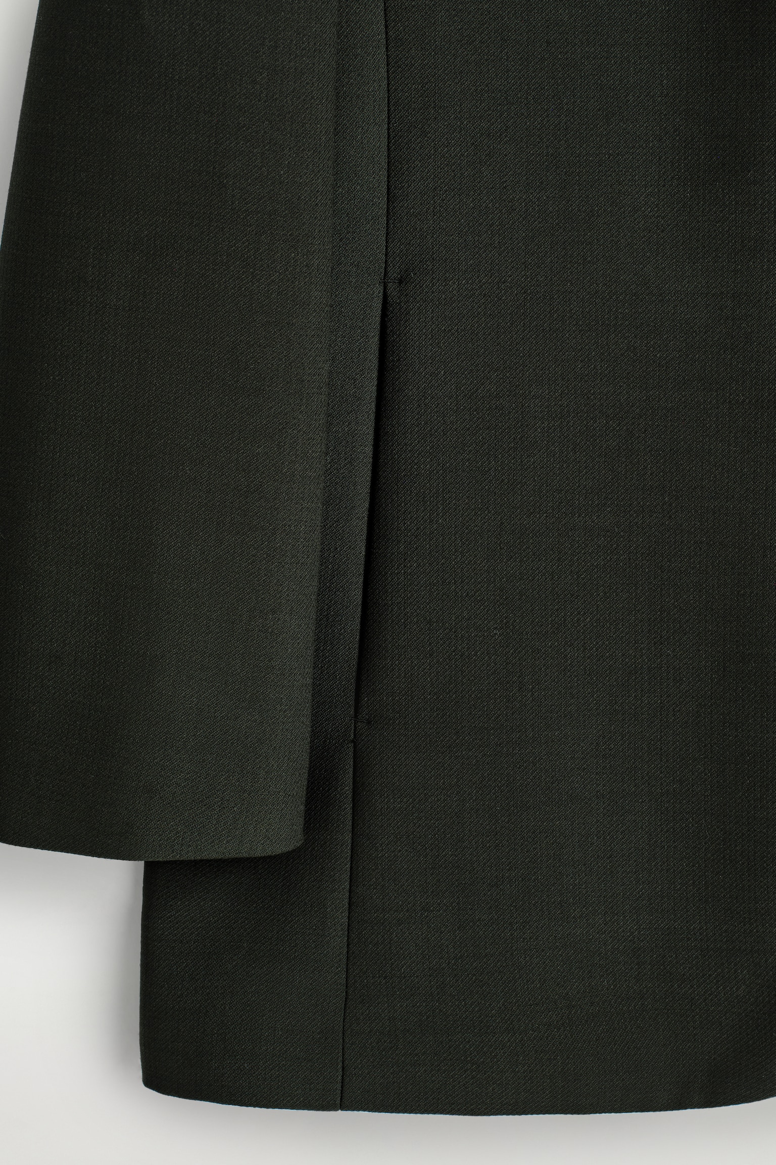 BLAZER LARGO DE MEZCLA DE LANA - VERDE OSCURO - 7