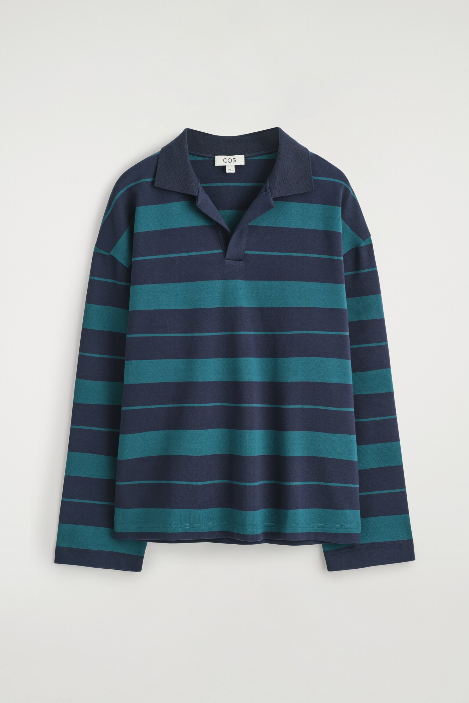 POLO DE RUGBY OVERSIZE A RAYAS - AZUL MARINO / VERDE / RAYAS - 2