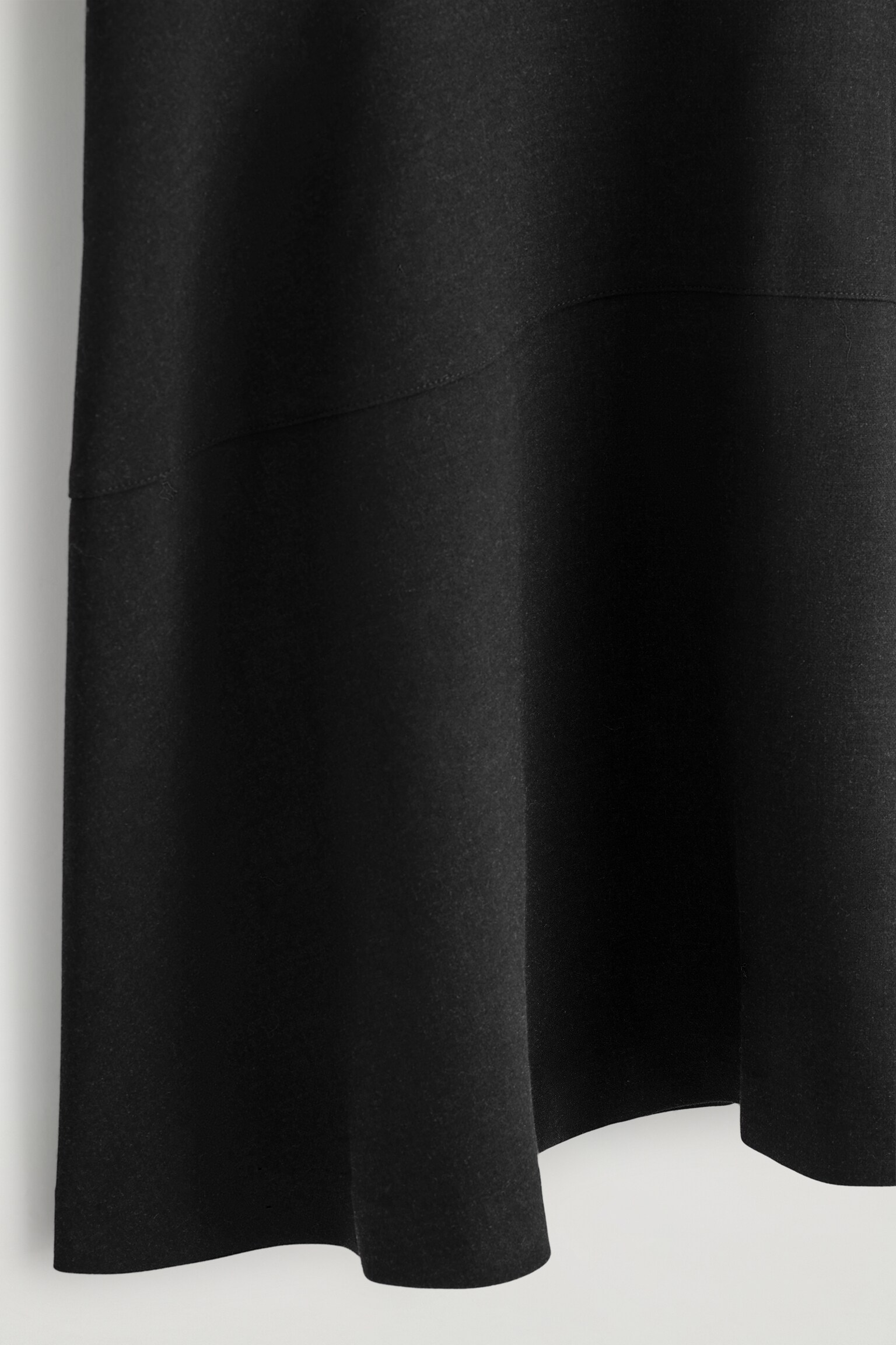 GONNA MIDI A TRAPEZIO CON PANNELLI CURVI - GRIGIO SCURO/BEIGE CHIARO - 5