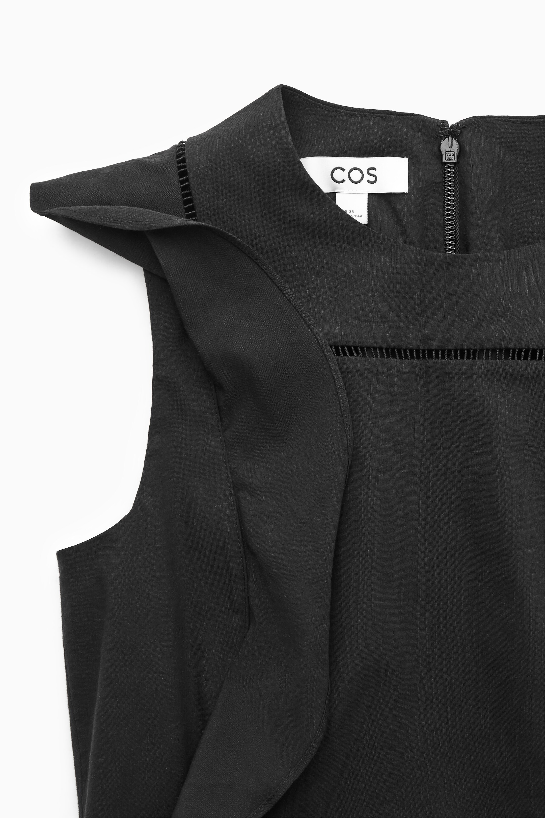 Agrandir l'image: ROBE MIDI À VOLANTS EN LIN MÉLANGÉ - NOIR - FEMME | H&M CH 2