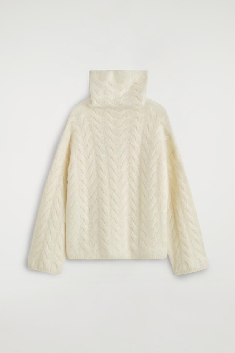 Cable-Knit brushed Pure Cashmere Sweater