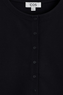MINIMAL JERSEY CARDIGAN — BLACK 6