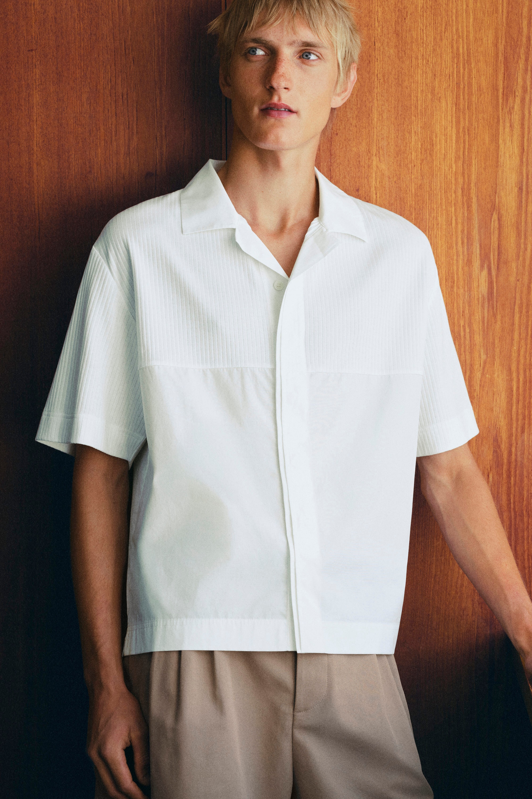 RELAXED CONTRAST-PANEL SHIRT