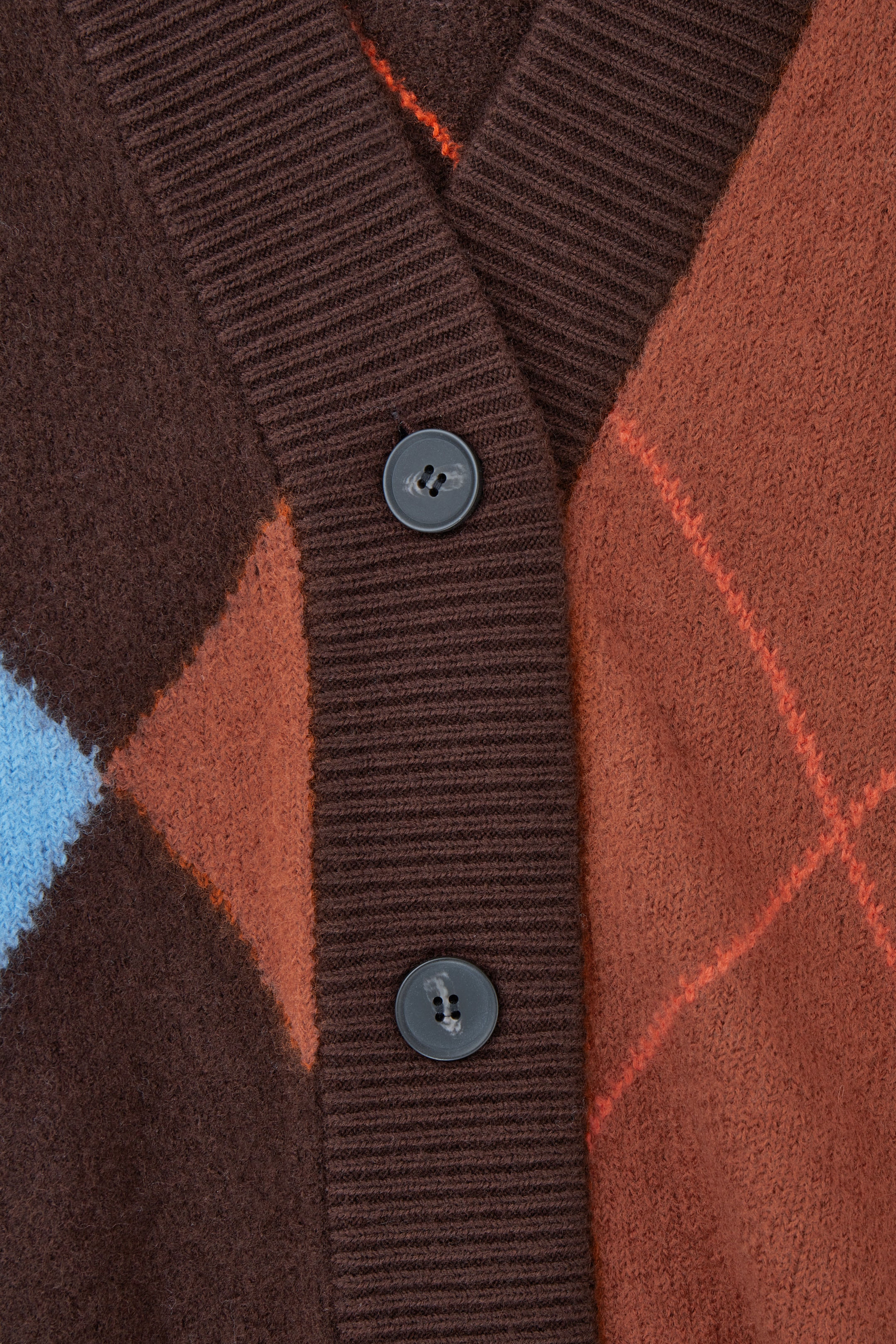 View larger image: ARGYLE WOOL CARDIGAN - BROWN / ARGYLE - Ladies | H&M GB 2