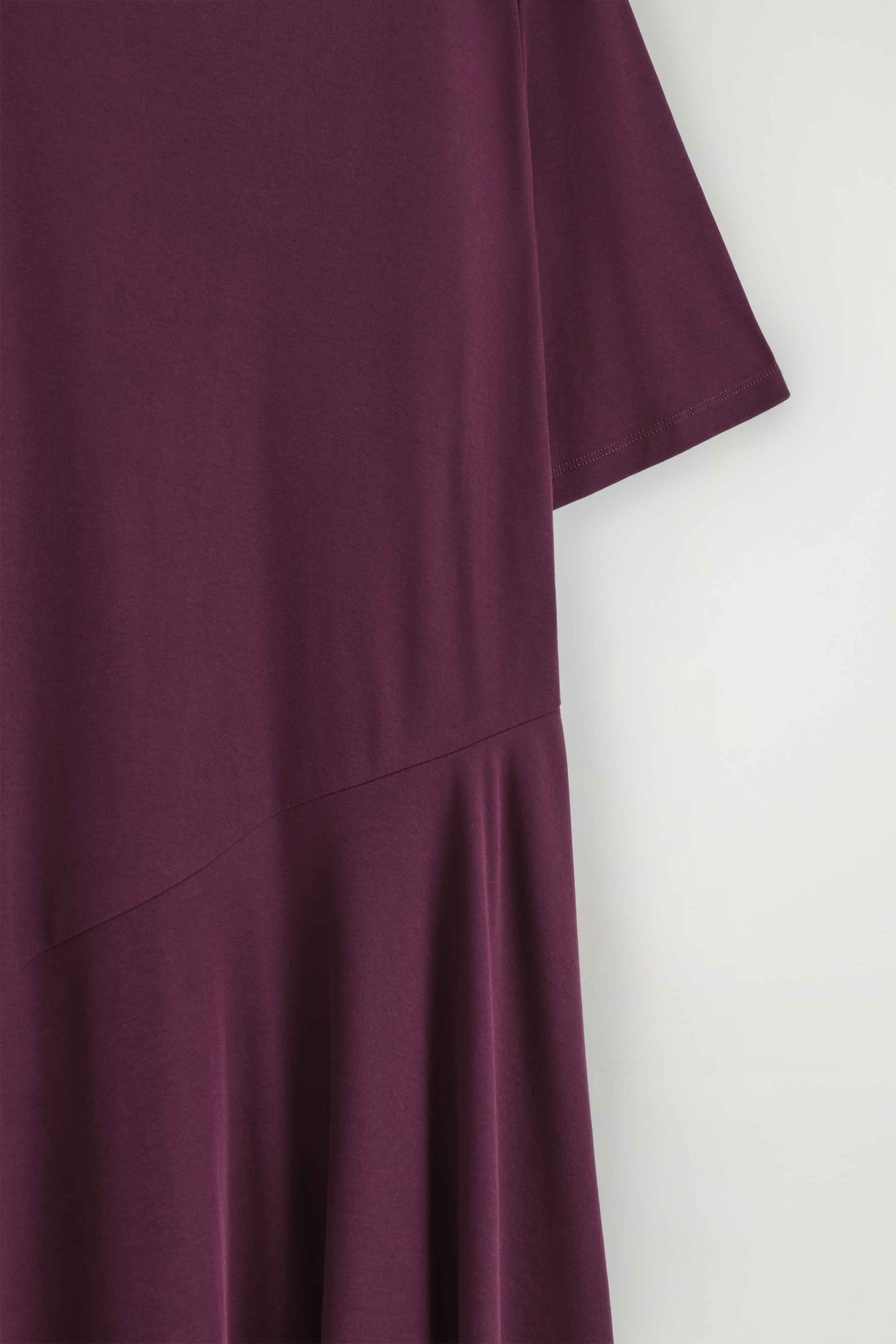 Agrandir l'image: ROBE MIDI DRAPÉE EN COTON - BORDEAUX - FEMME | H&M CH 6