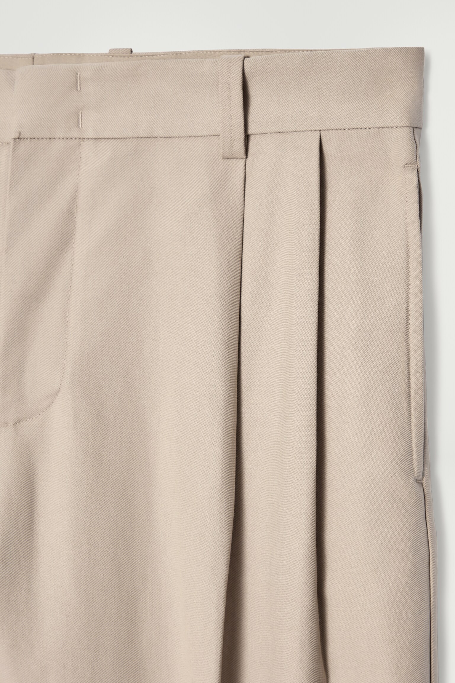 PANTALON À PLIS FUSELÉ DÉCONTRACTÉ EN COTON - TAUPE/BLEU MARINE - 6