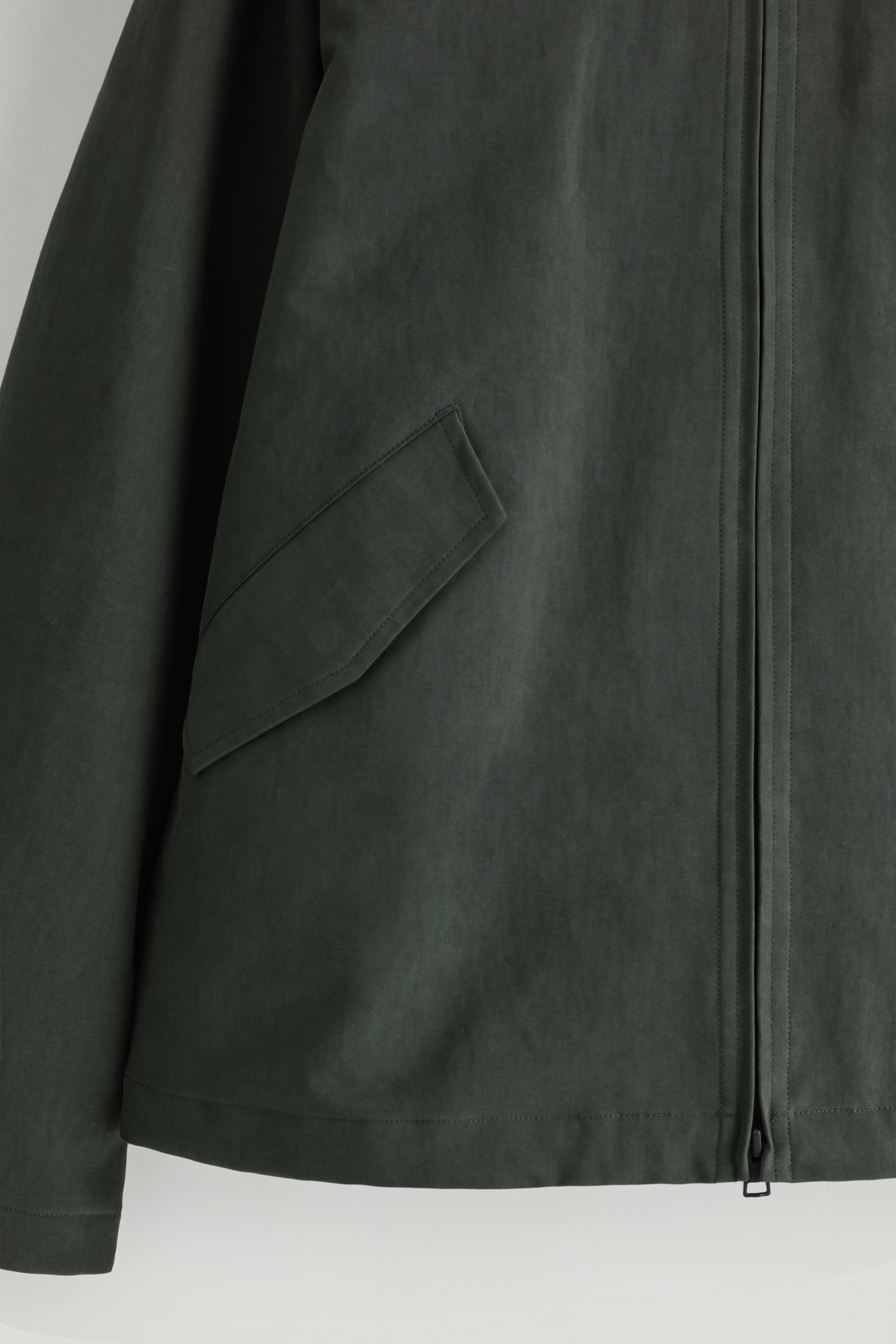 CHAQUETA CON CAPUCHA DE ALGODÓN TÉCNICO - VERDE OSCURO/MARRÓN - 7