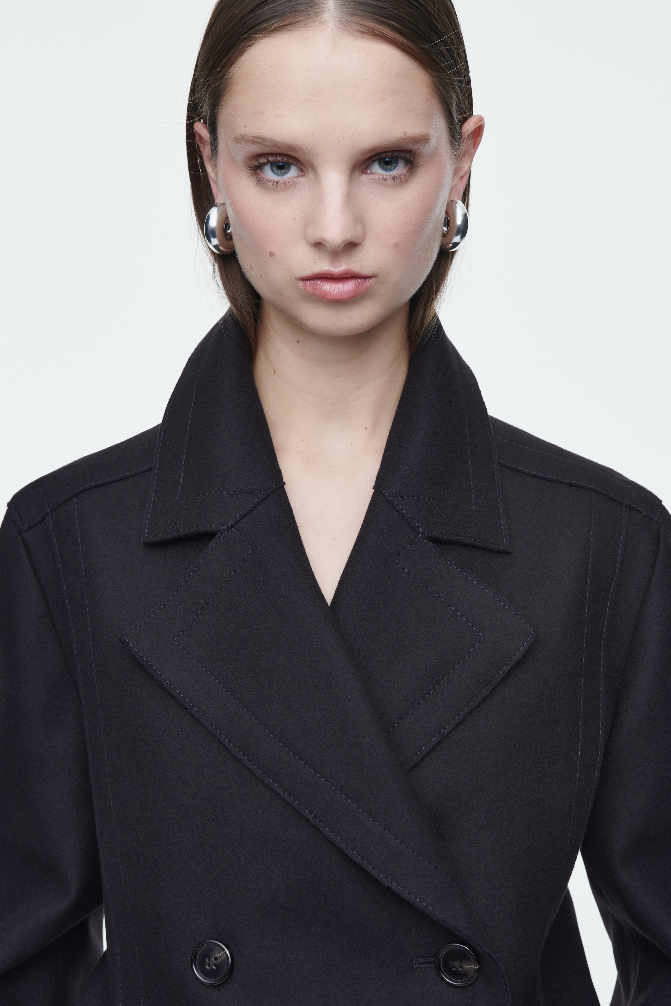 Grotere afbeelding bekijken: RELAXED WOOL PEA COAT - NAVY - DAMES | H&M NL 6
