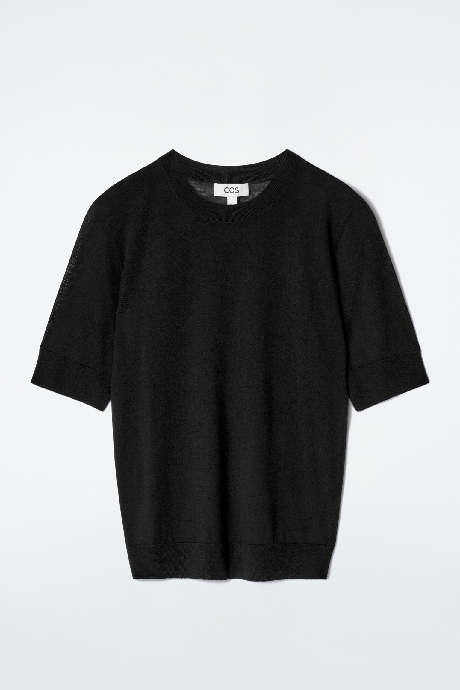 CAMISETA AJUSTADA SIN COSTURAS DE LANA MERINO - NEGRO/AZUL - 2