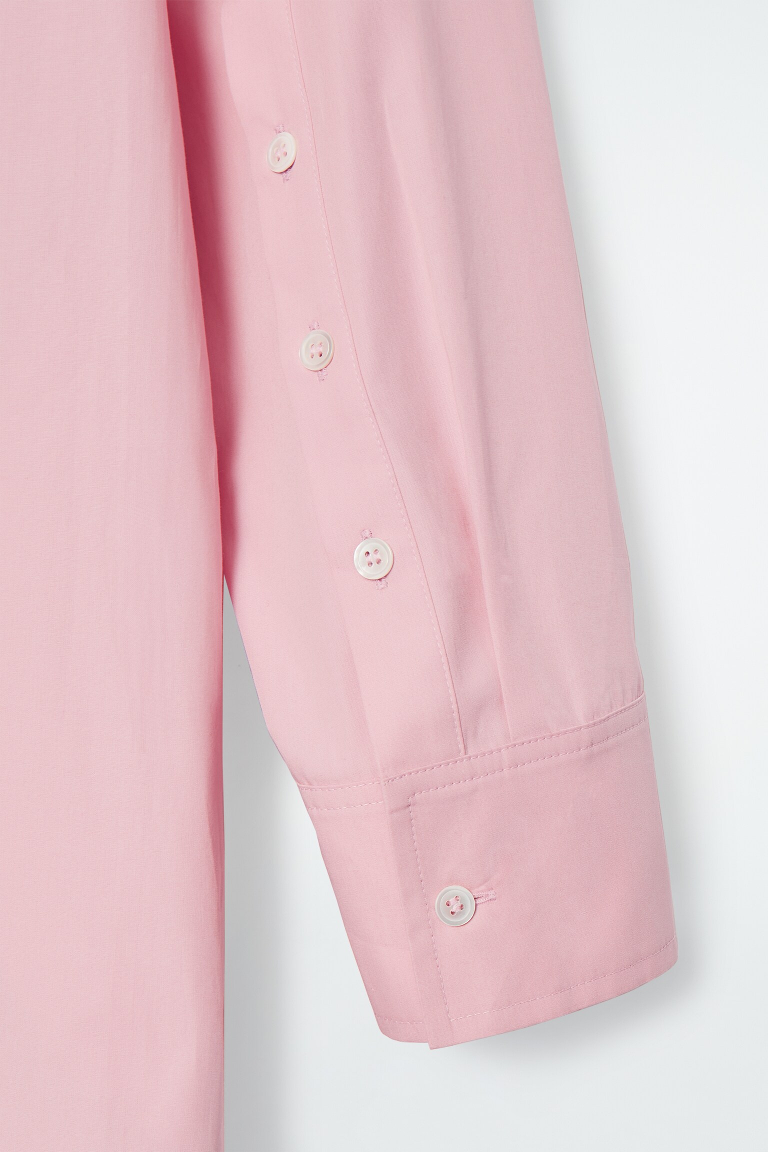 COLLARED MIDI SHIRT DRESS - PINK - 2