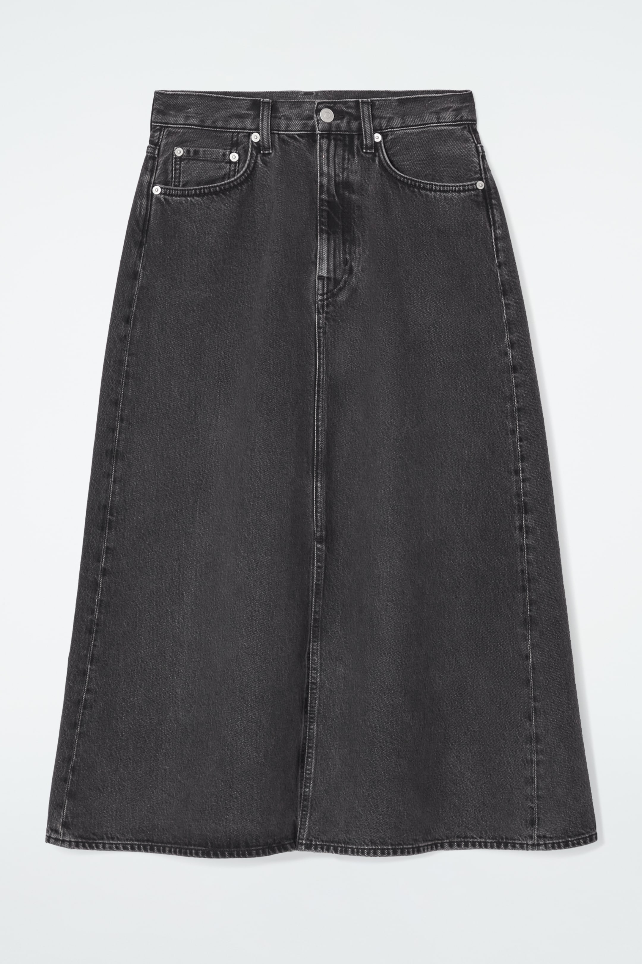 Grösseres Bild ansehen: MIDIROCK AUS DENIM IN A-LINIE - SCHWARZ - DAMEN | H&M CH 1