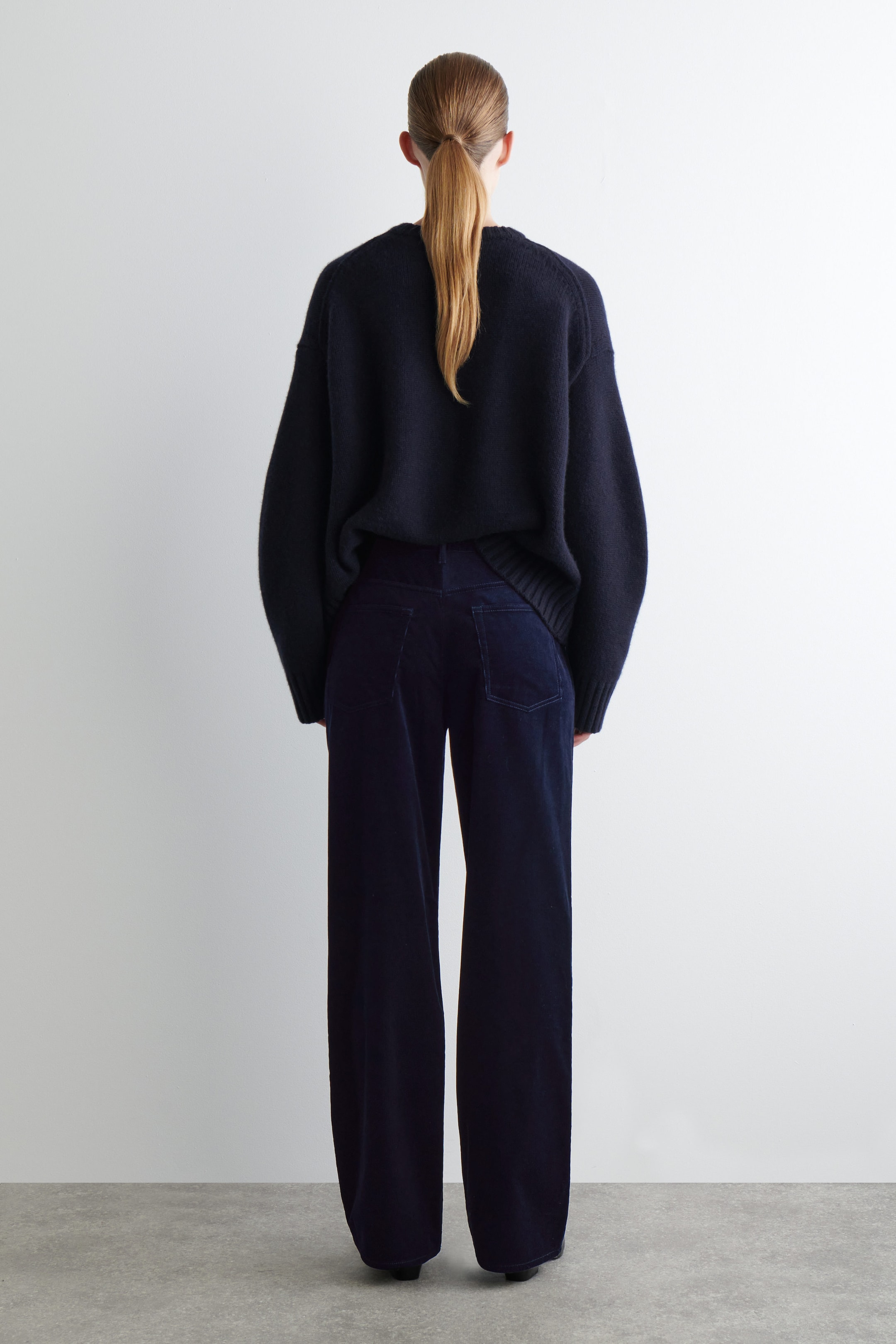 CORDUROY STRAIGHT-LEG PANTS