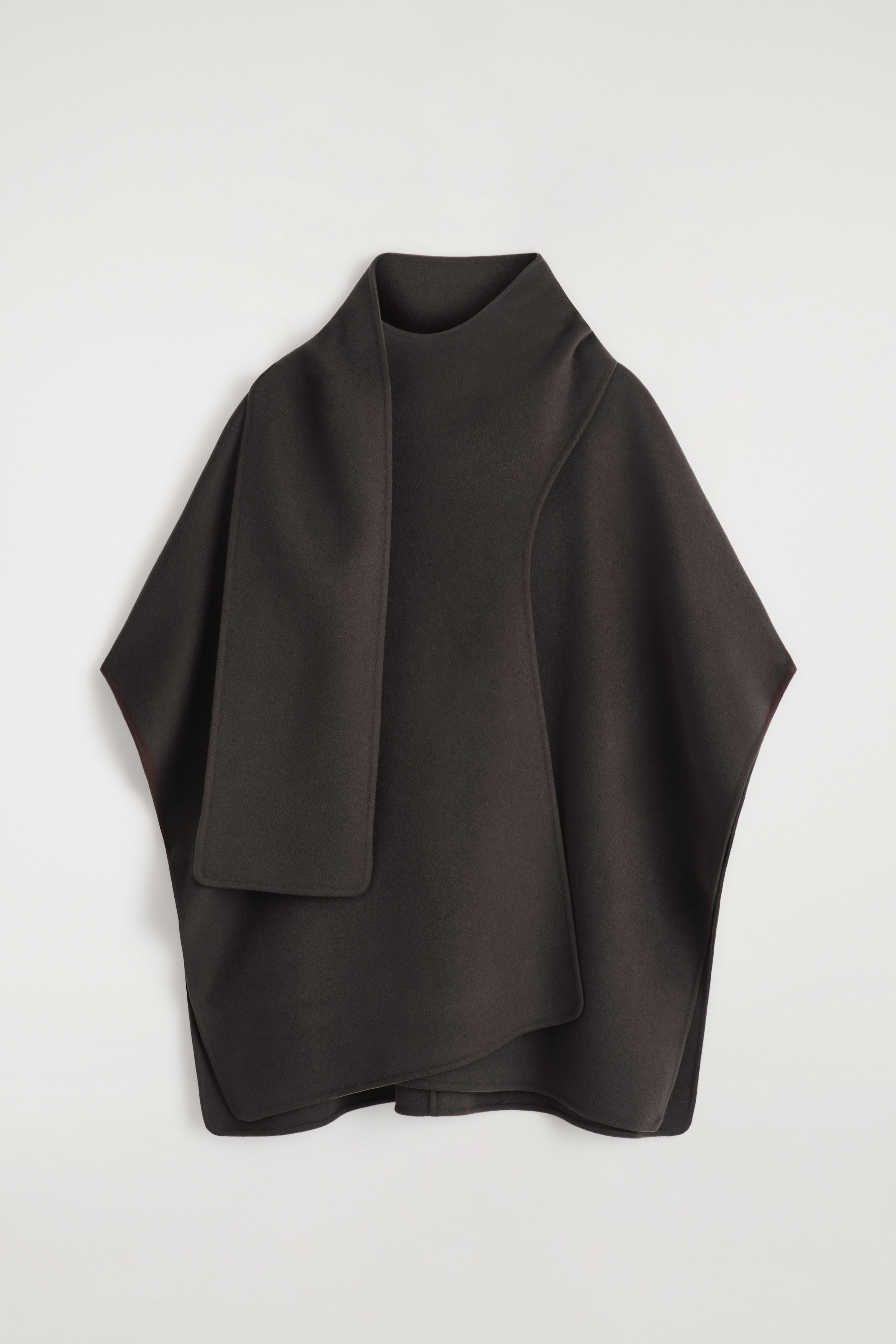 COS WOOL MIX HYBRID CAPE ブラック COS Wool Mix Hybrid Cape | endource