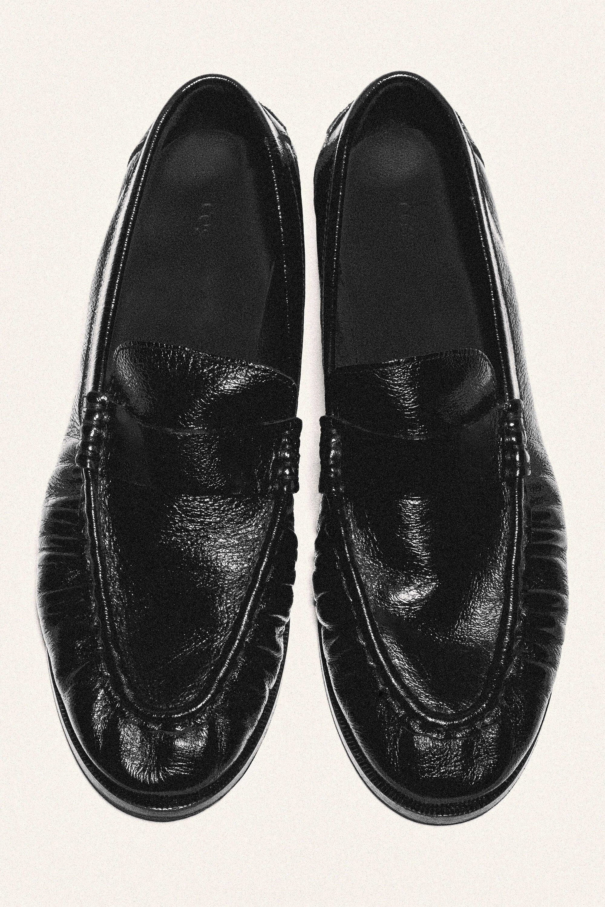 LEATHER MOCCASIN LOAFERS - BLACK | COS US