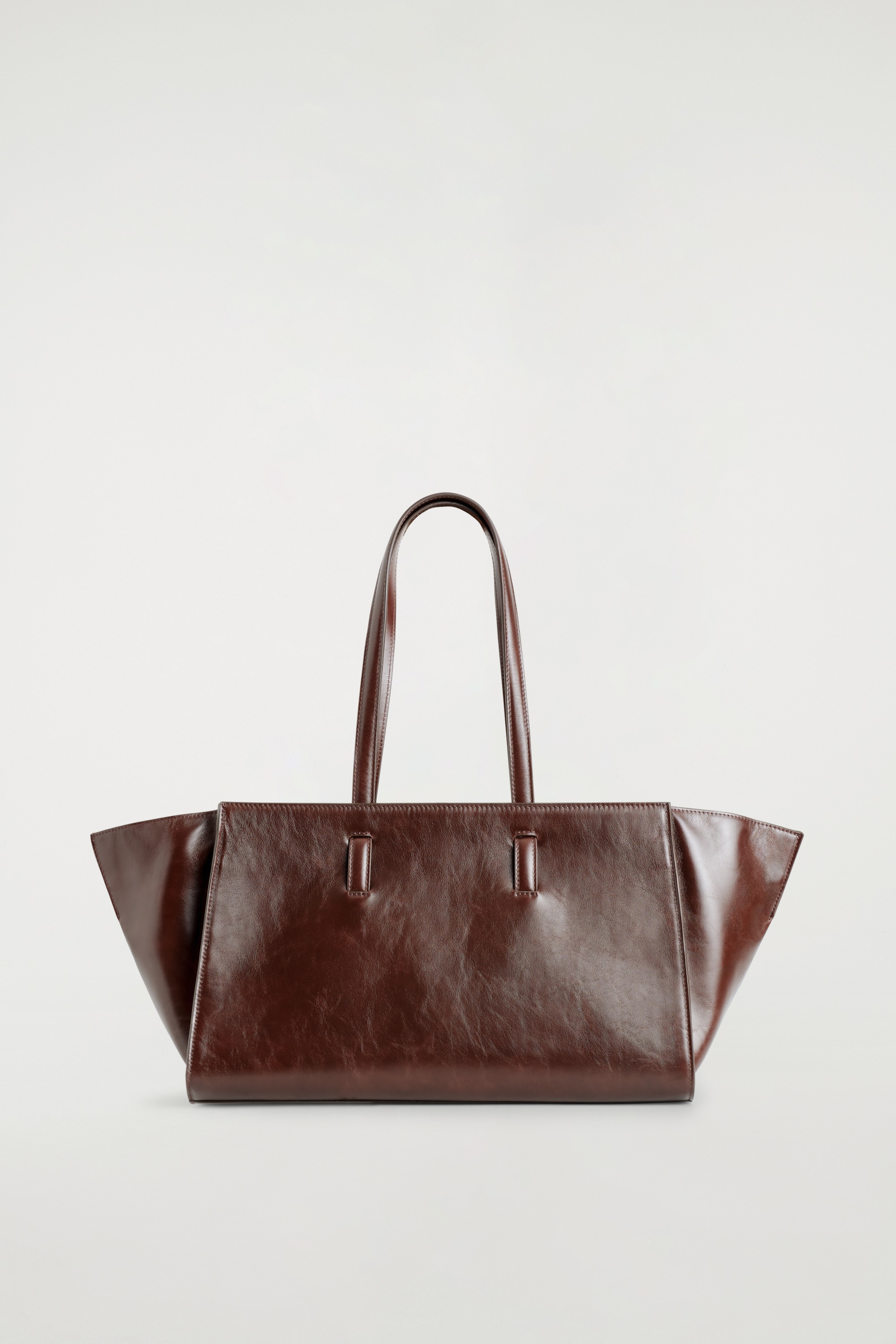 Monument shopper - leer - mahonie/Krokodilleneffect / bruin