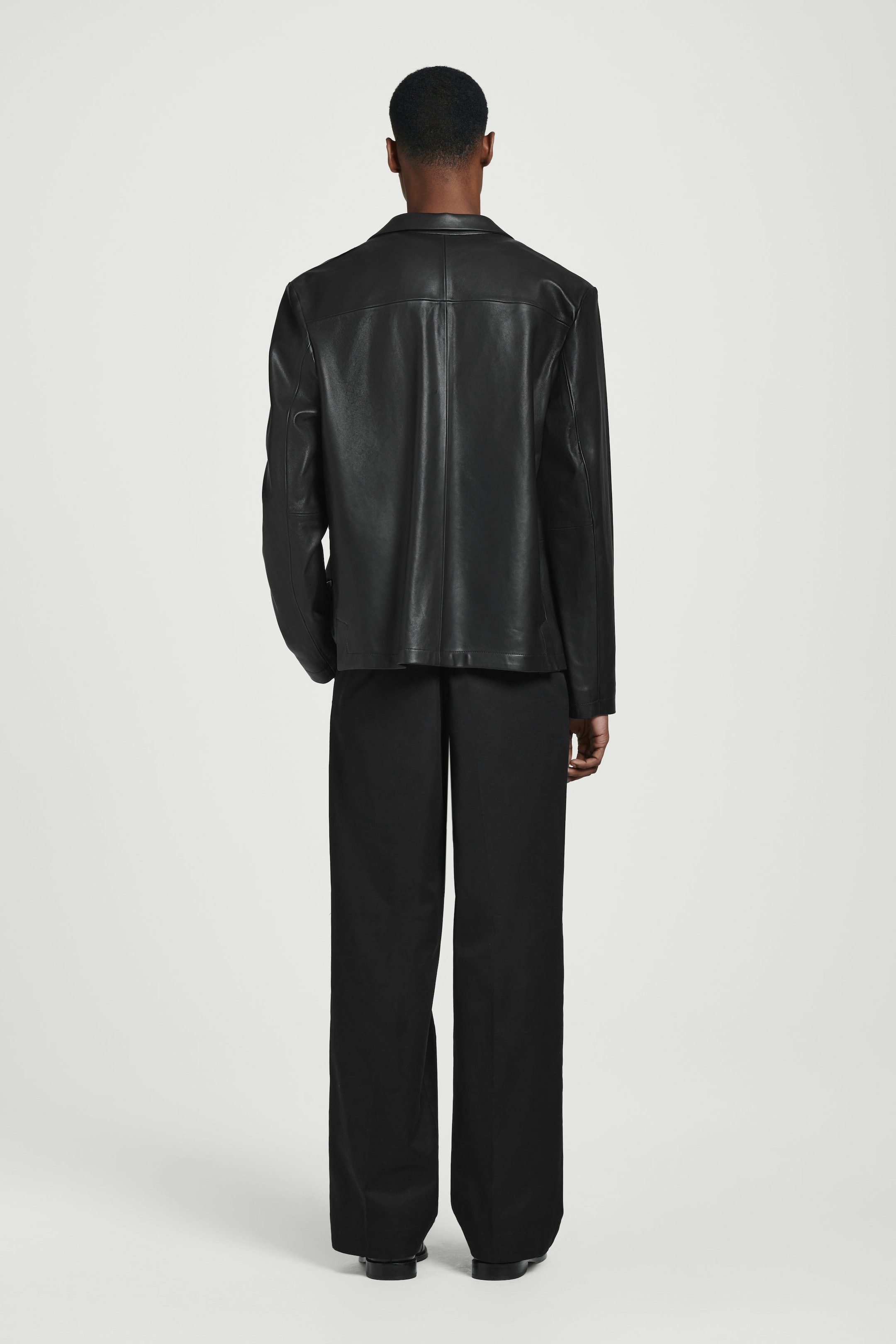 RELAXED COTTON STRAIGHT-LEG TROUSERS