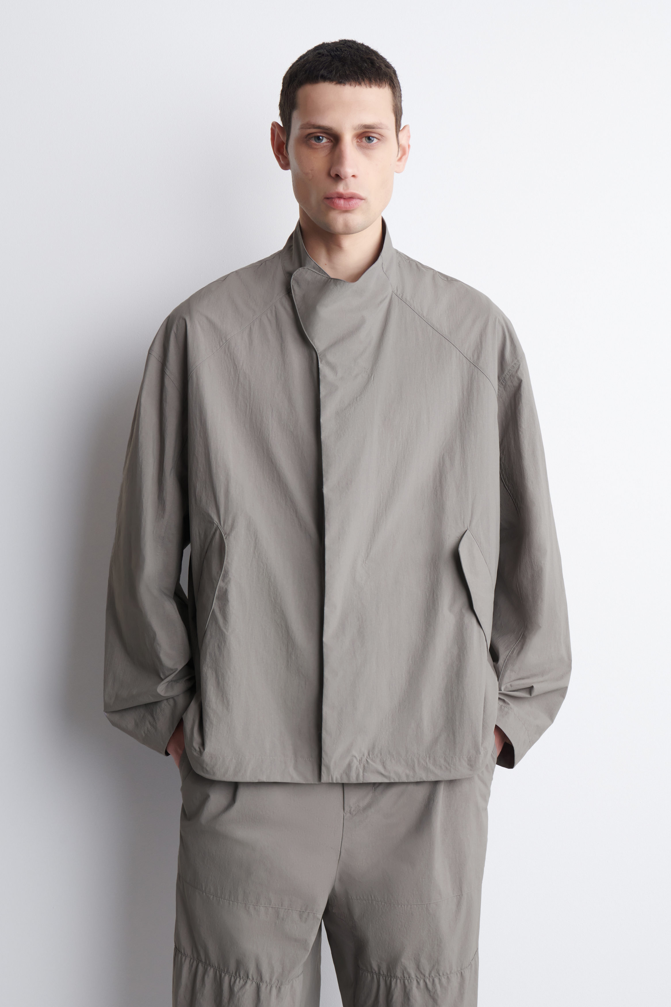 TECHNICAL NYLON SPORTS JACKET - PEWTER | COS US