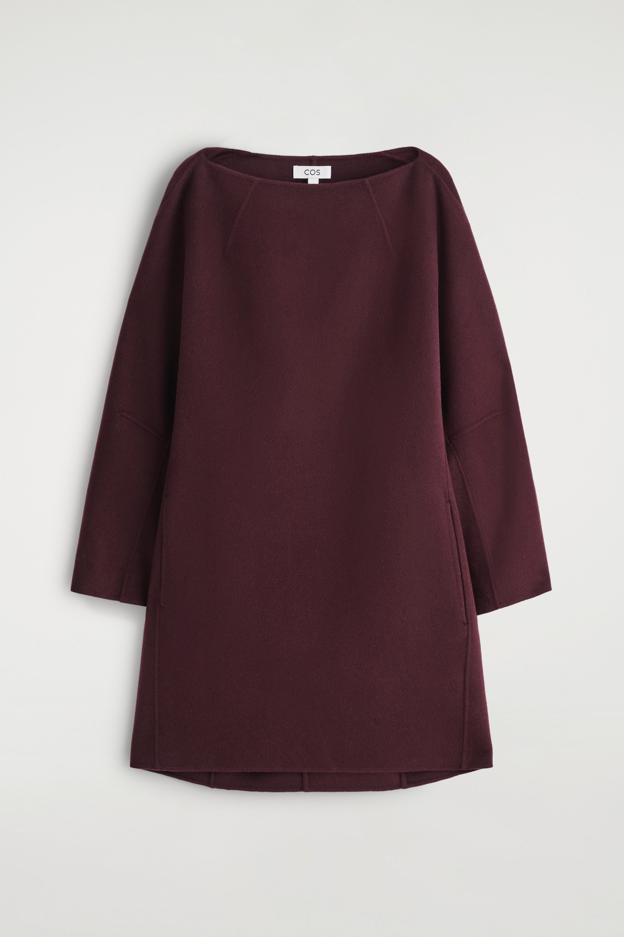 DOUBLE-FACED WOOL MINI DRESS