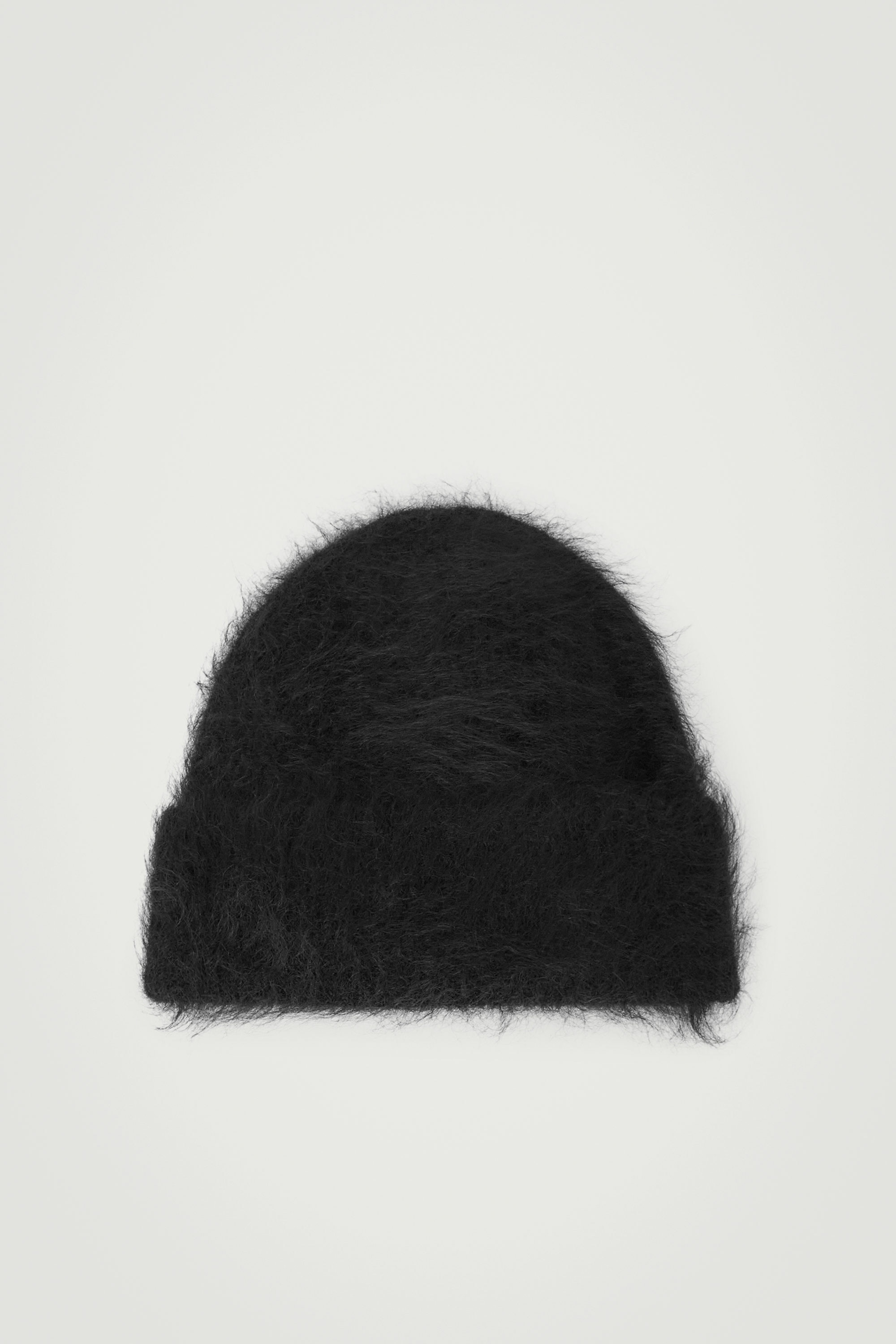EMODA 【VEQUM】MOHAIR KNIT CAP RIBBED MOHAIR BEANIE - BLACK | COS