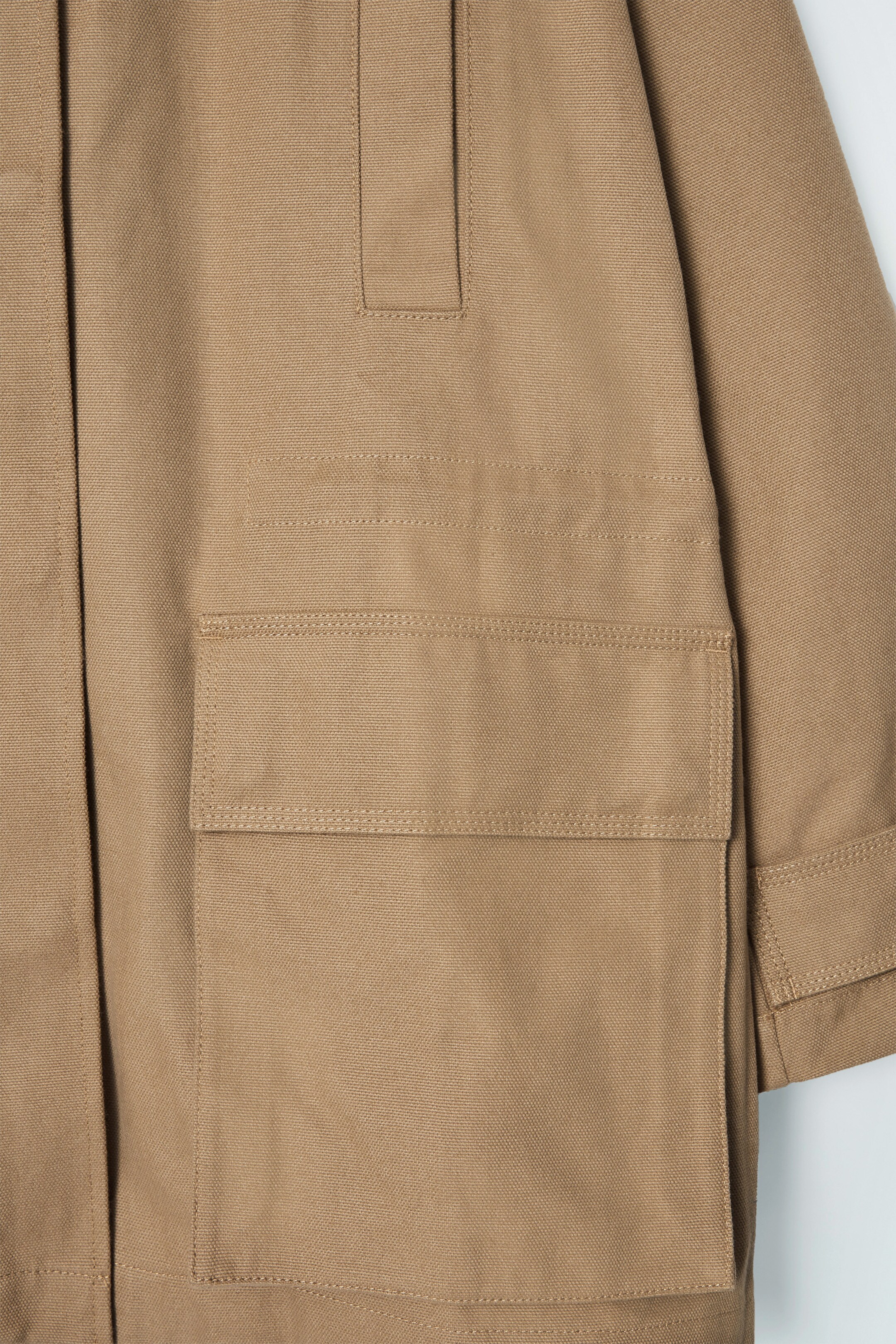 View larger image: LEATHER-COLLAR FIELD JACKET - CAMEL - Ladies | H&M GB 3