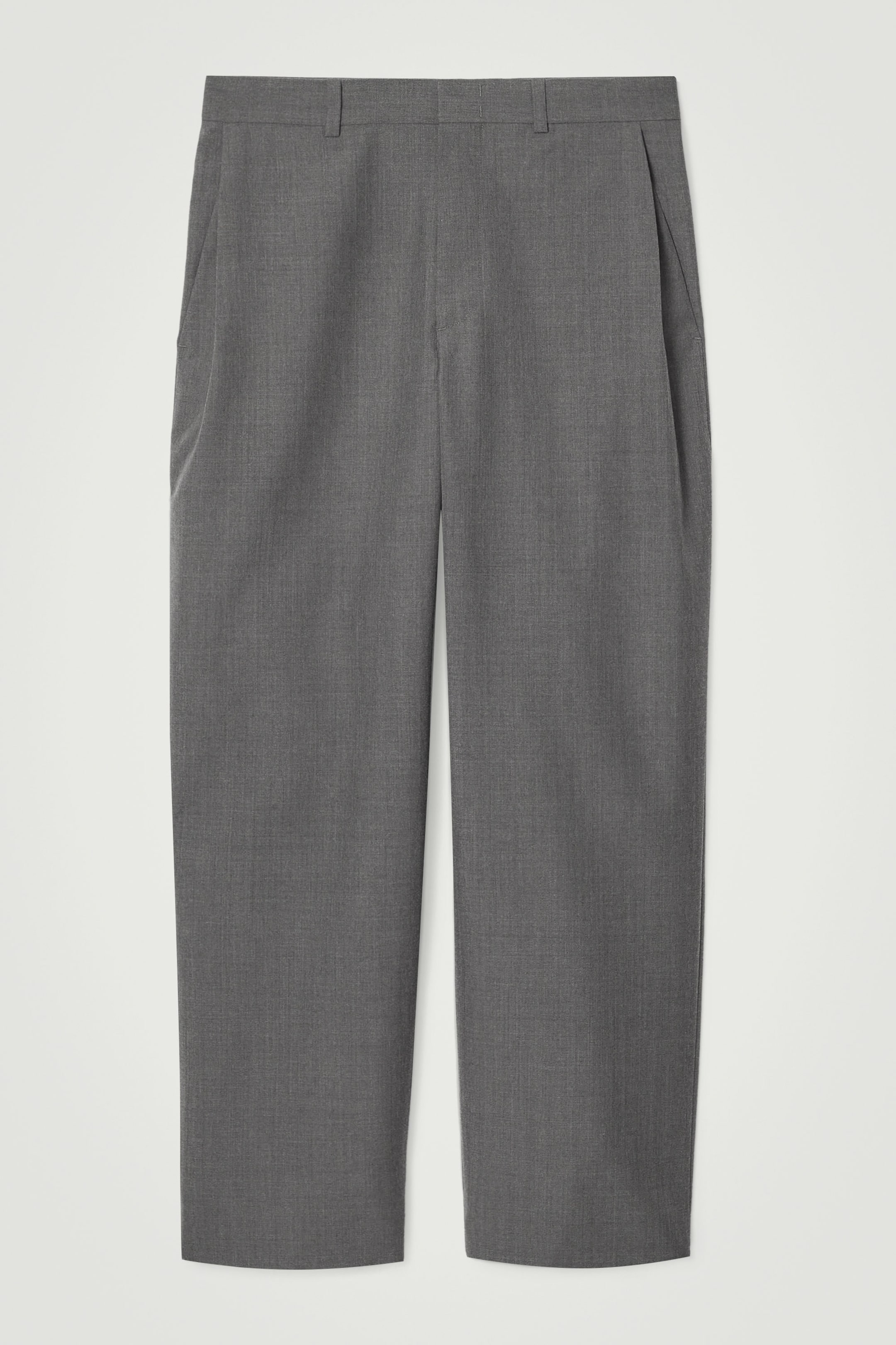 WOOL-HOPSACK PANTS- WIDE