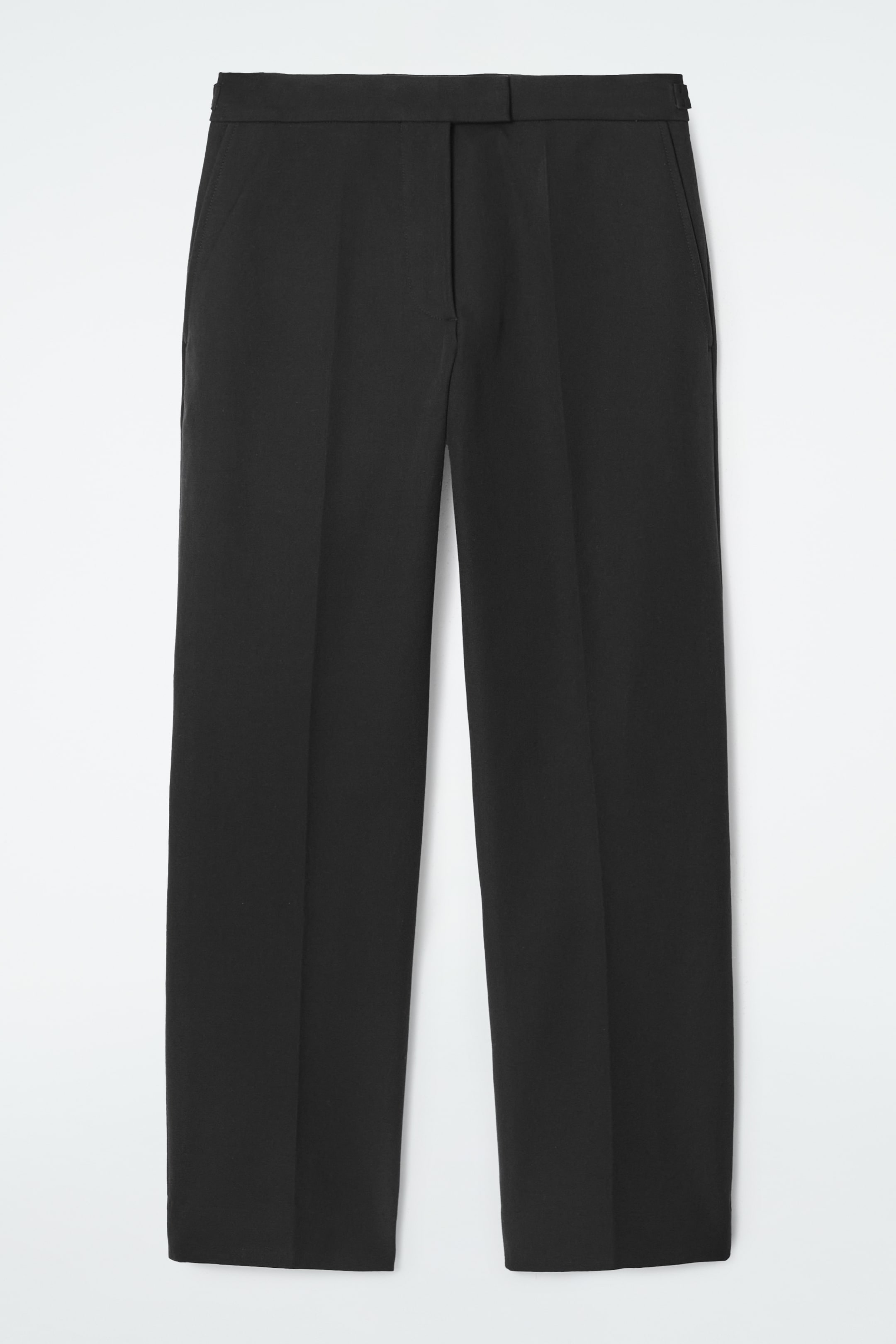 Ingrandisci l'immagine: REGULAR STRETCH-COTTON TAPERED TROUSERS - BLACK - DONNA | H&M CH 1