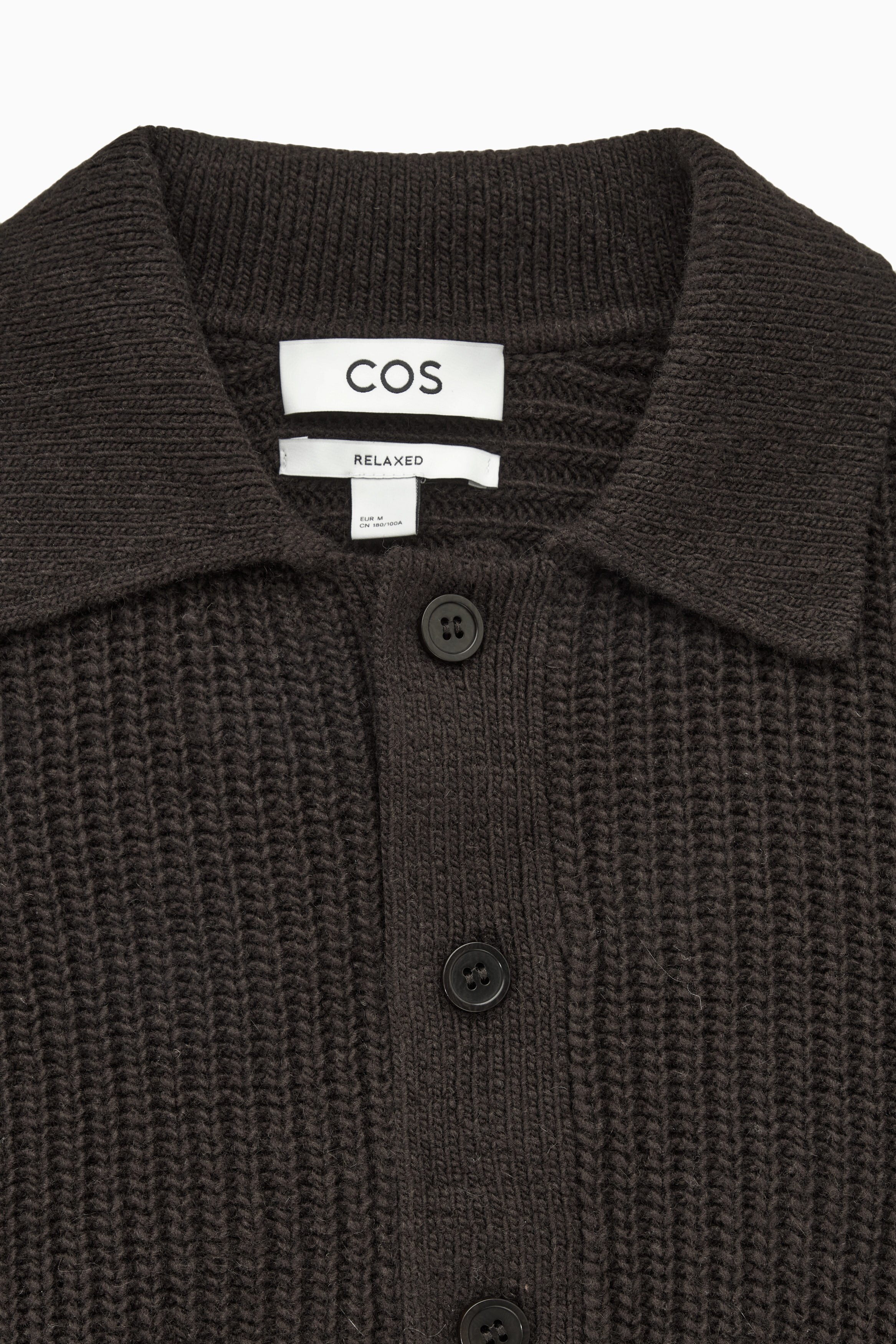 WOOL-CASHMERE POLO SHIRT - DARK BROWN | COS AU