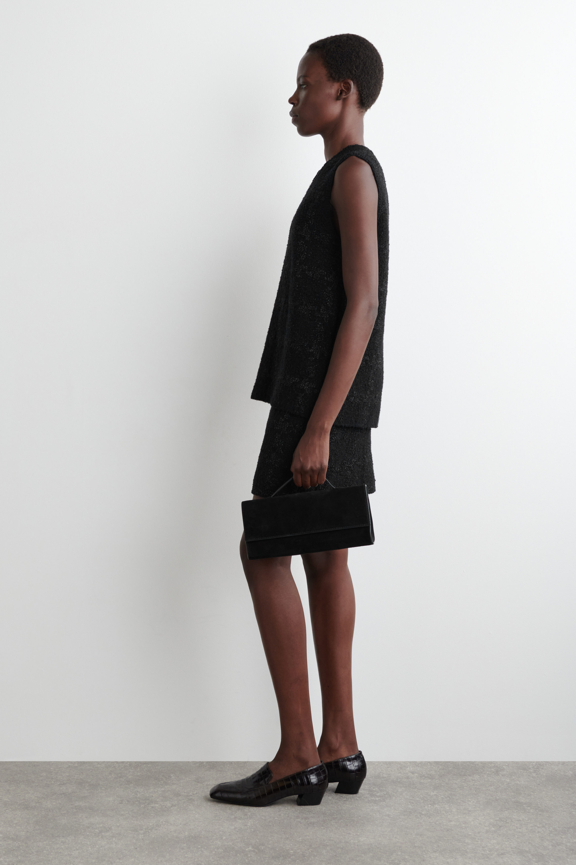 新品タグ付　Eaphi SPANGLE KNIT MINI SKIRT AE Ribbed Knit Mini Skirt