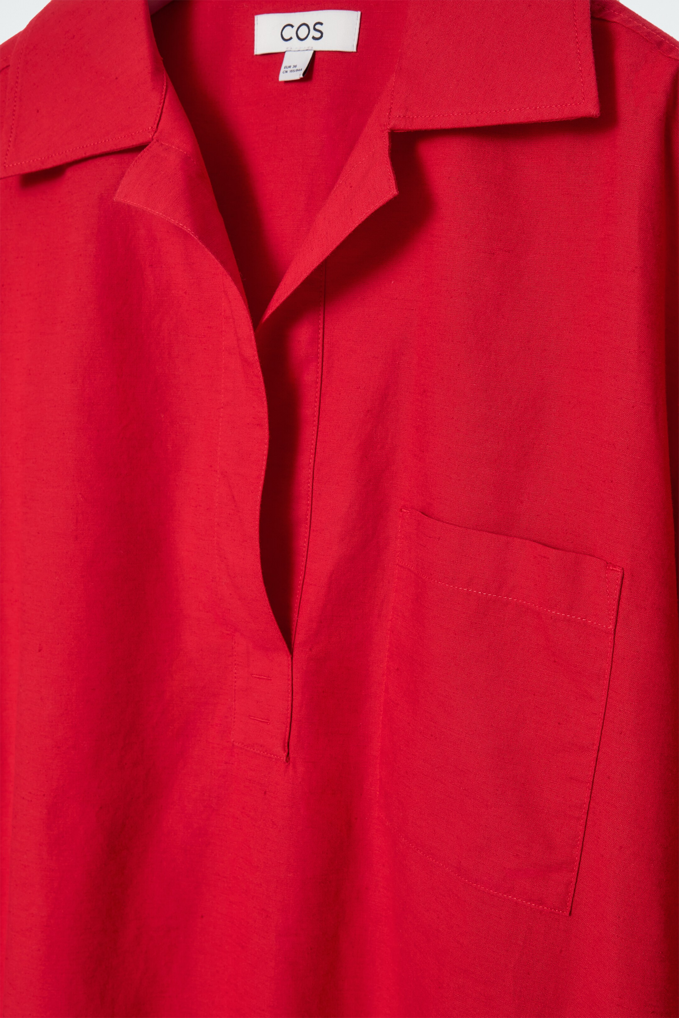 View larger image: SHORT-SLEEVED RESORT SHIRT - RED - Ladies | H&M GB 2