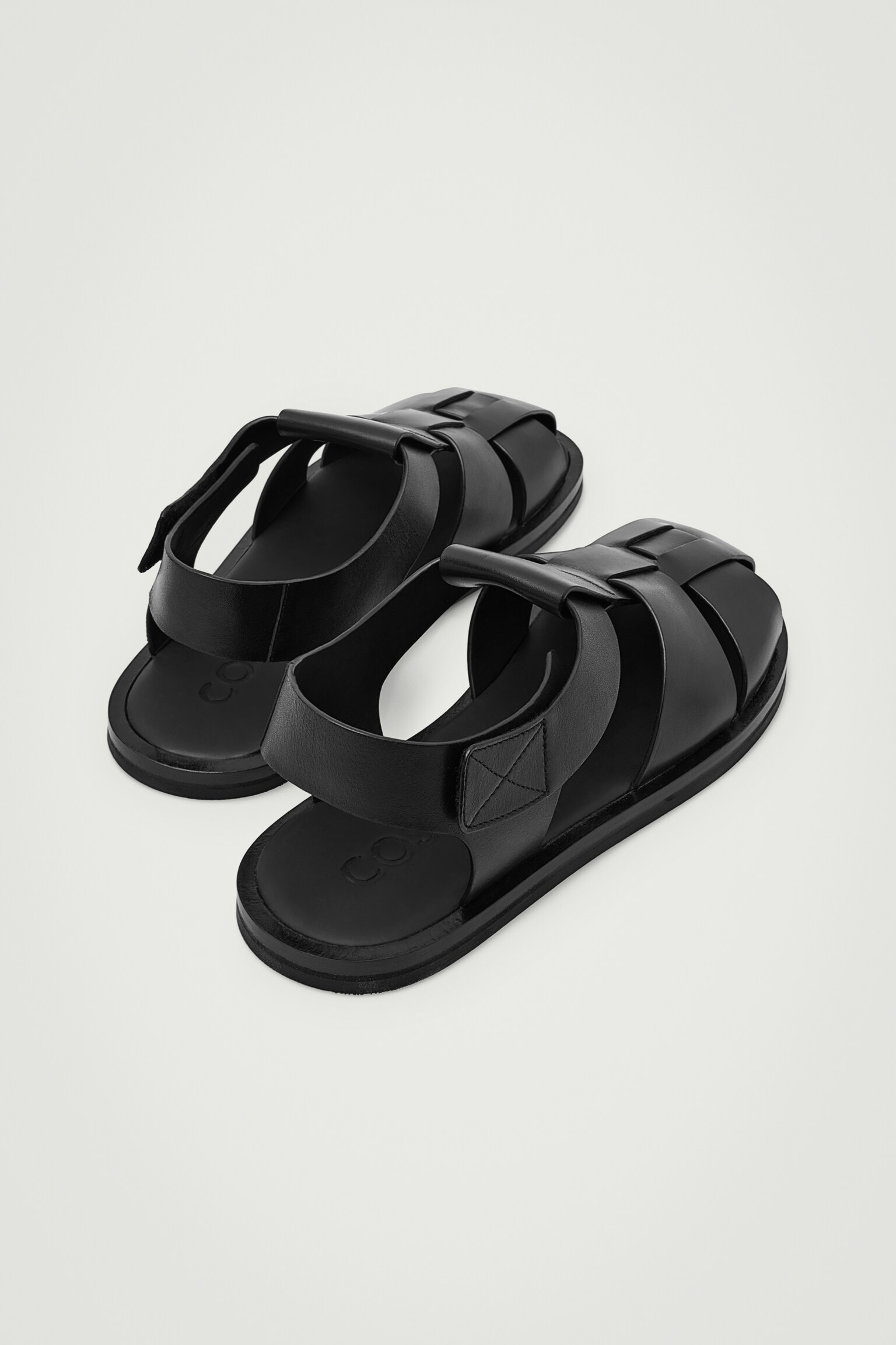 SANDALIAS DE PESCADOR DE PIEL - NEGRO - 4