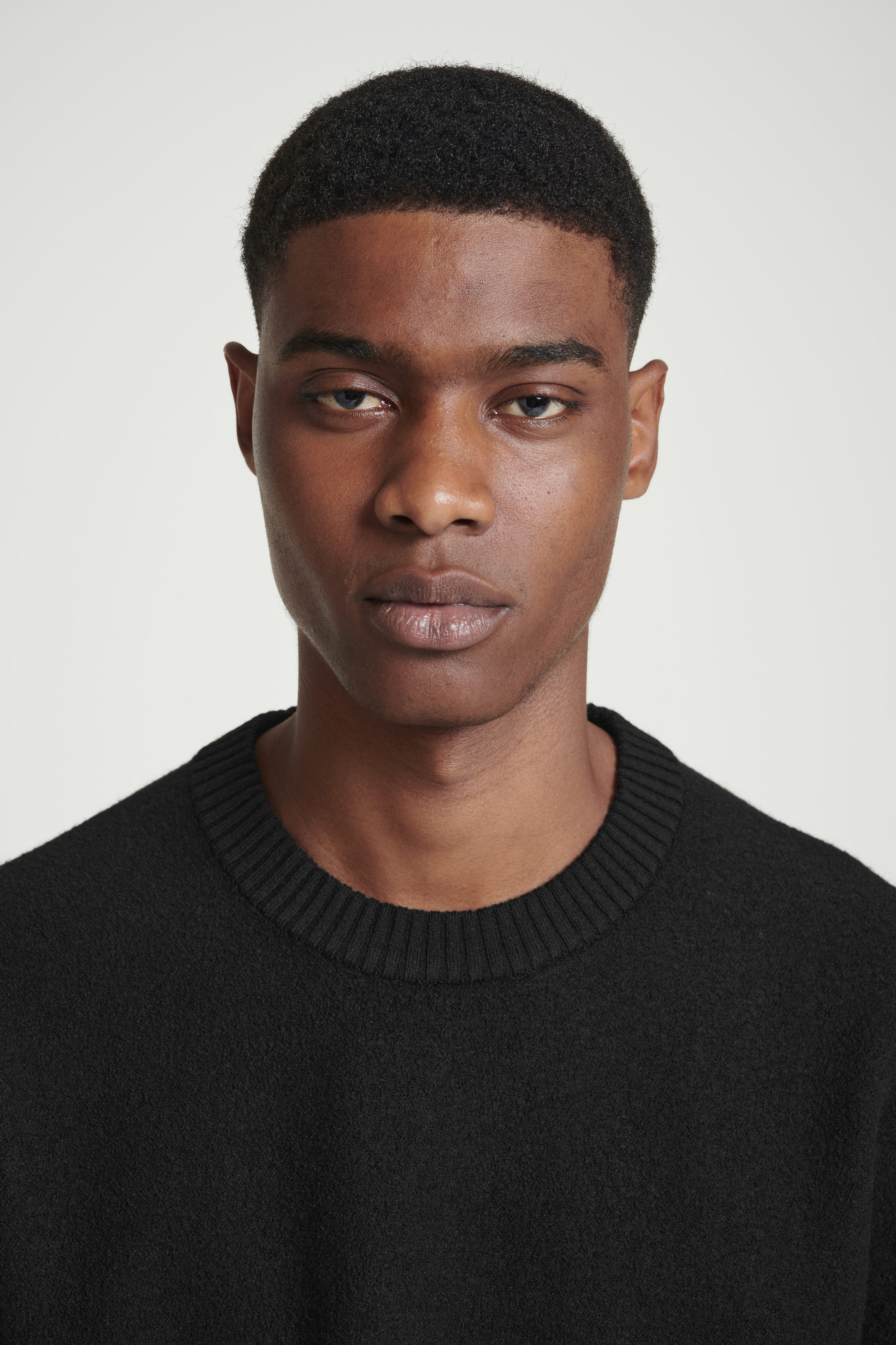 BOILED-WOOL CREW-NECK JUMPER
