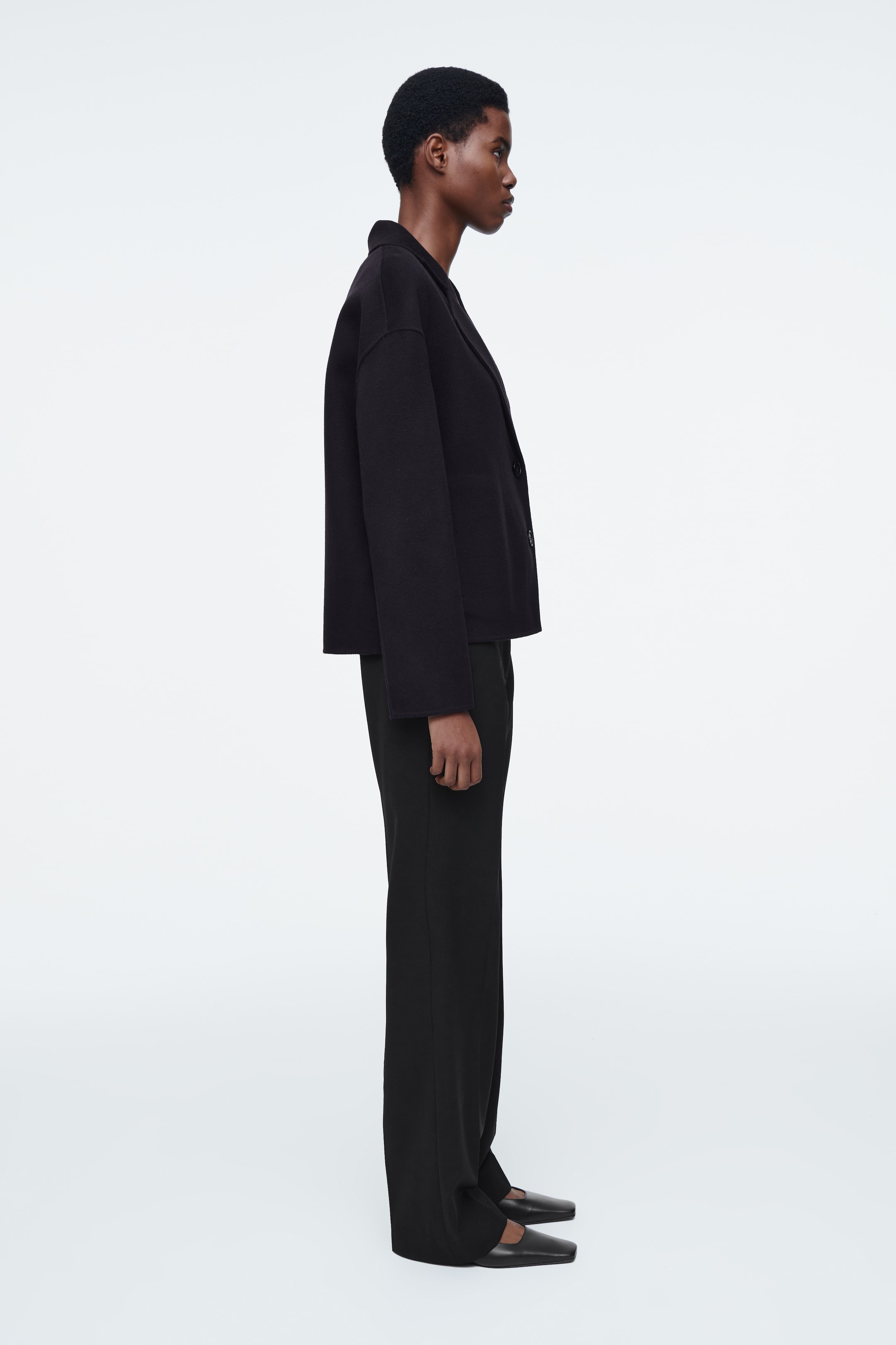 Ingrandisci l'immagine: TAILORED DOUBLE-FACED WOOL JACKET - NAVY - DONNA | H&M CH 6