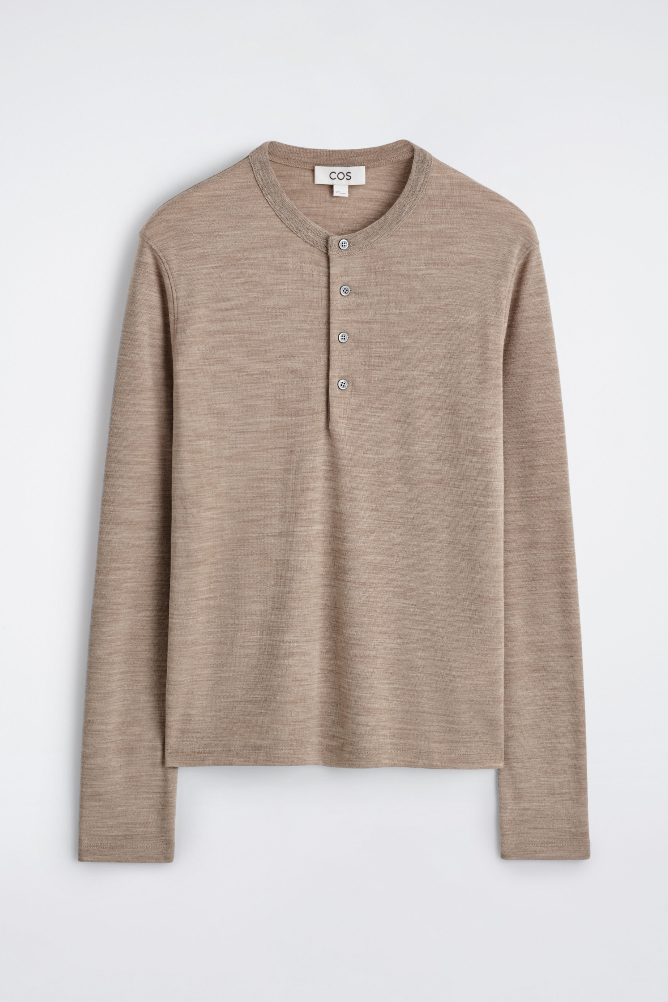 WOOL-BLEND HENLEY TOP