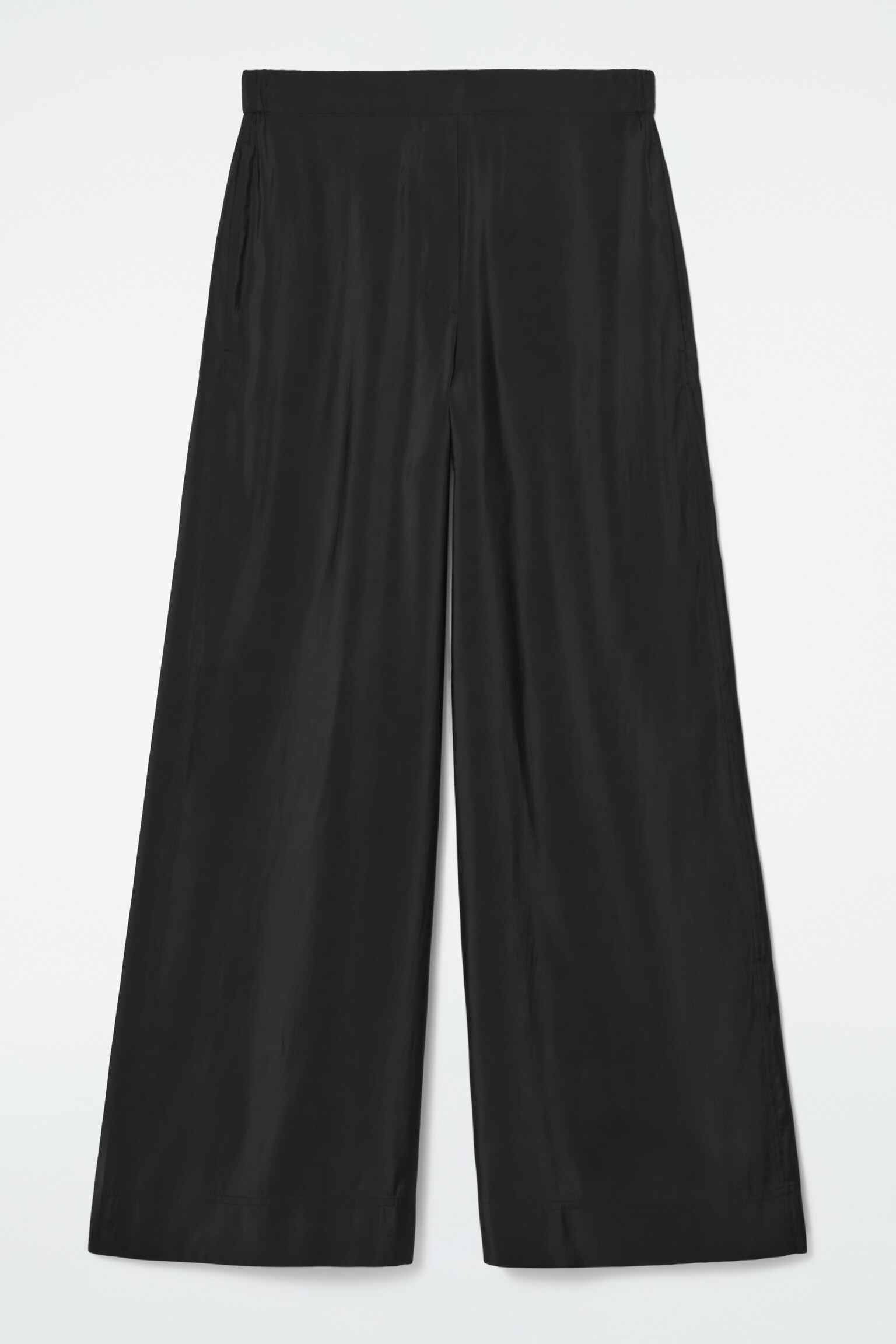 PANTALONES ELÁSTICOS DE PERNERA ANCHA - NEGRO/AZUL VIVO/BLANCO ROTO