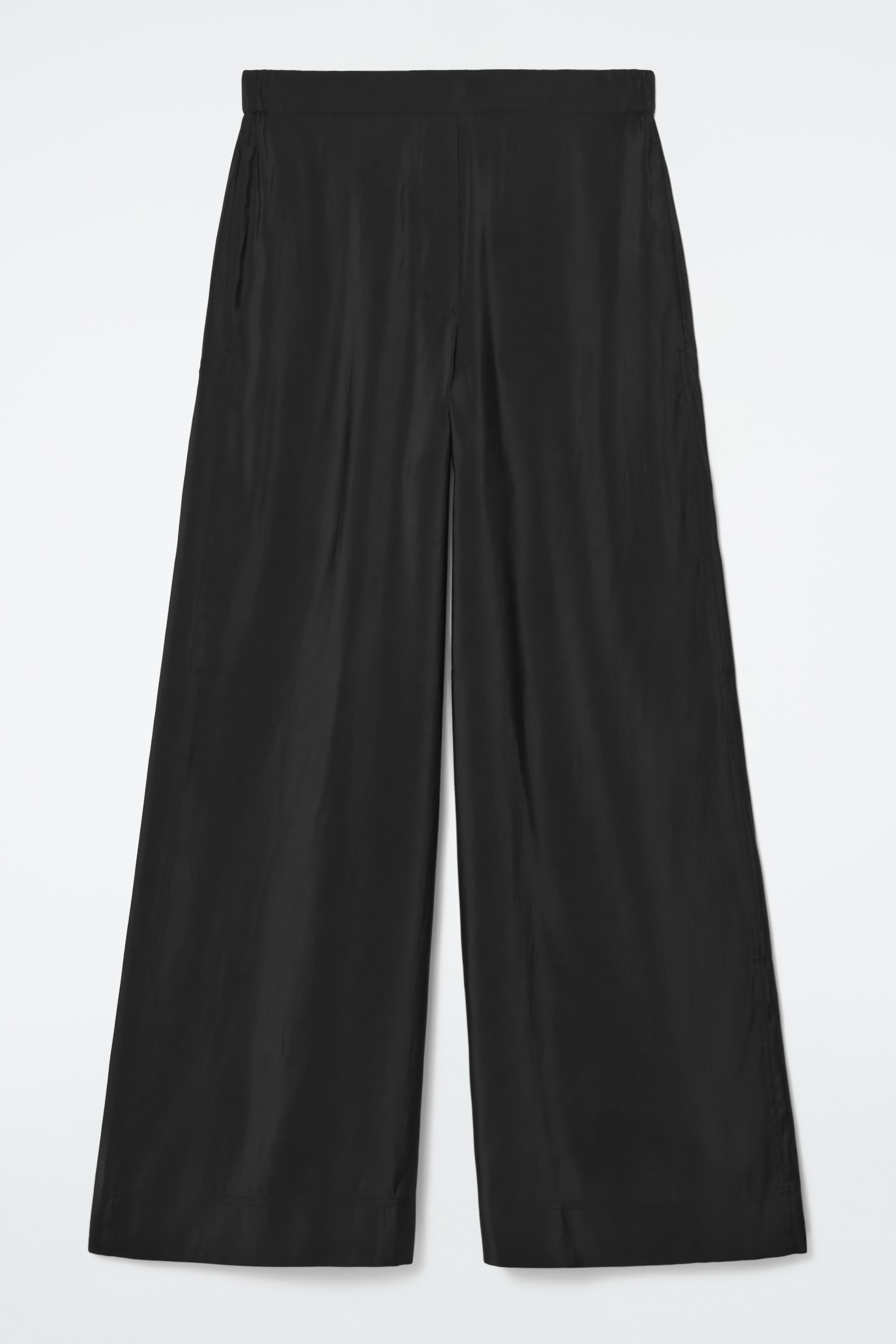 Grösseres Bild ansehen: HOSE MIT WEITEM BEIN UND ELASTISCHEM BUND - SCHWARZ - DAMEN | H&M CH 1