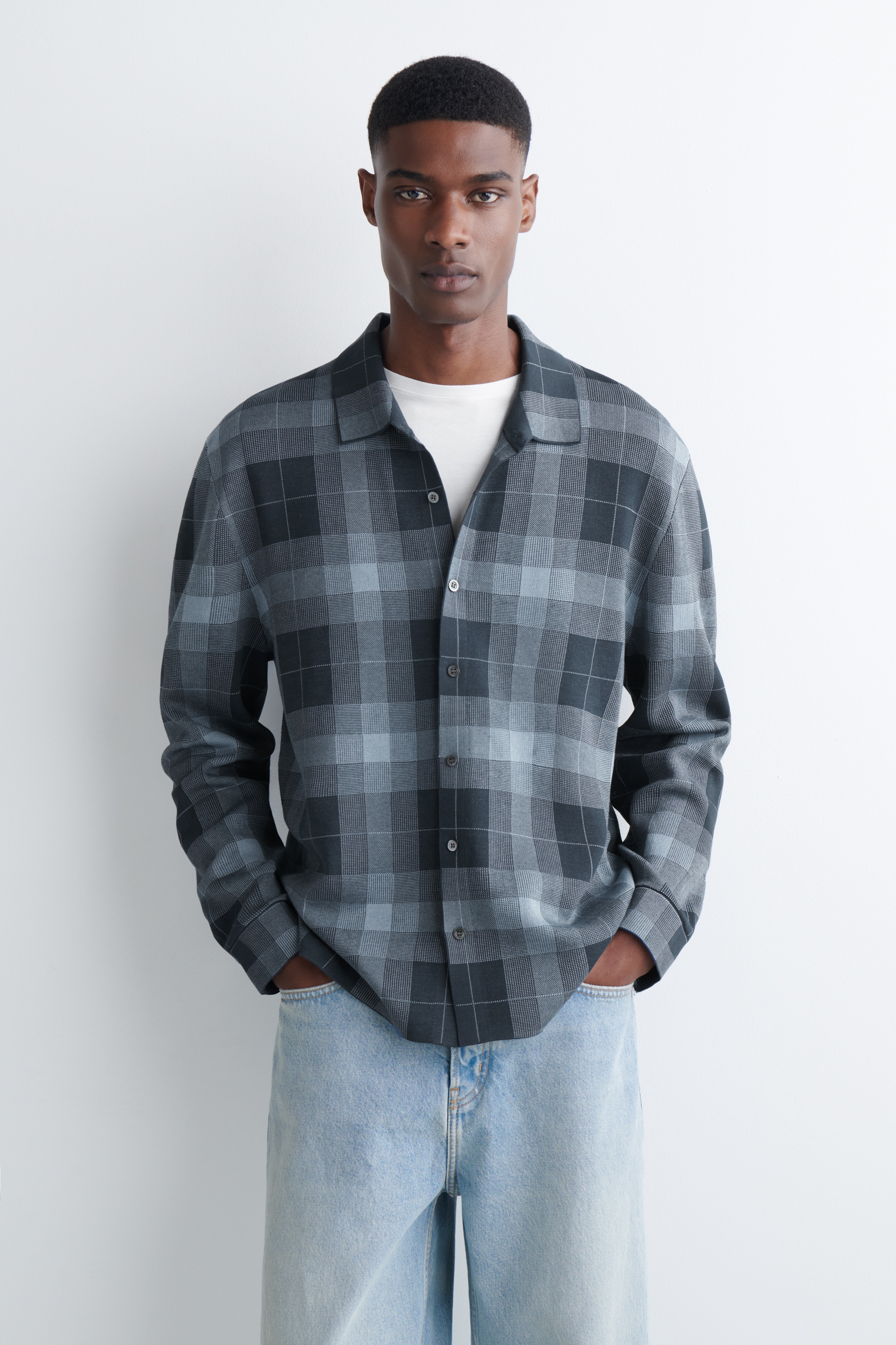 ΧΑΛΑΡΟ ΠΛΕΚΤΟ ΒΑΜΒΑΚΕΡΟ ΠΟΥΚΑΜΙΣΟ - ΜΠΛΕ / ΚΑΡΩ/ΧΑΚΙ / ΚΑΡΟ