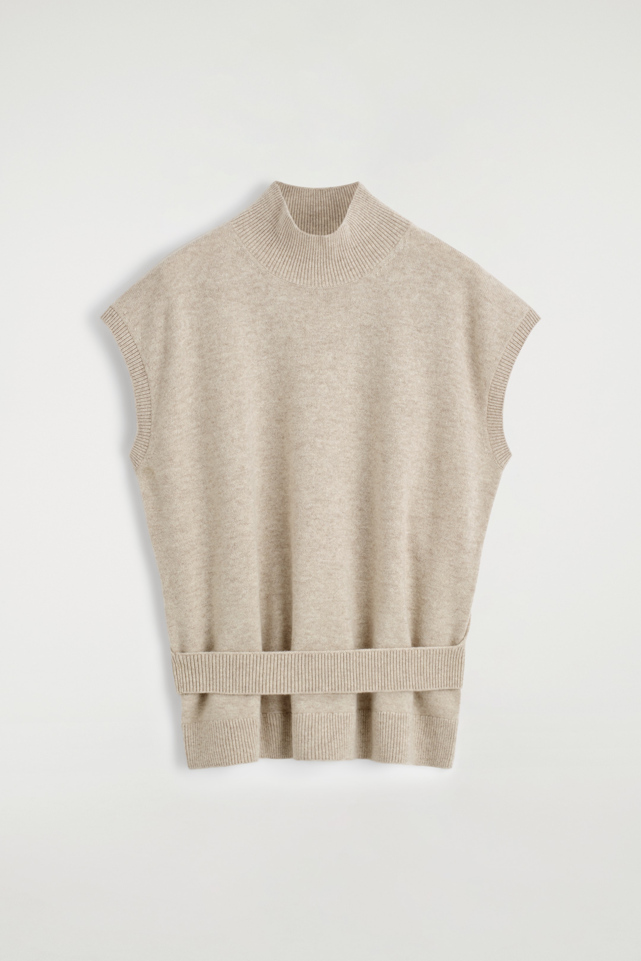Größeres Bild ansehen: WOLLPULLUNDER MIT GÜRTEL UND KRAGEN - BEIGE MELIERT - Ladies | H&M DE 6