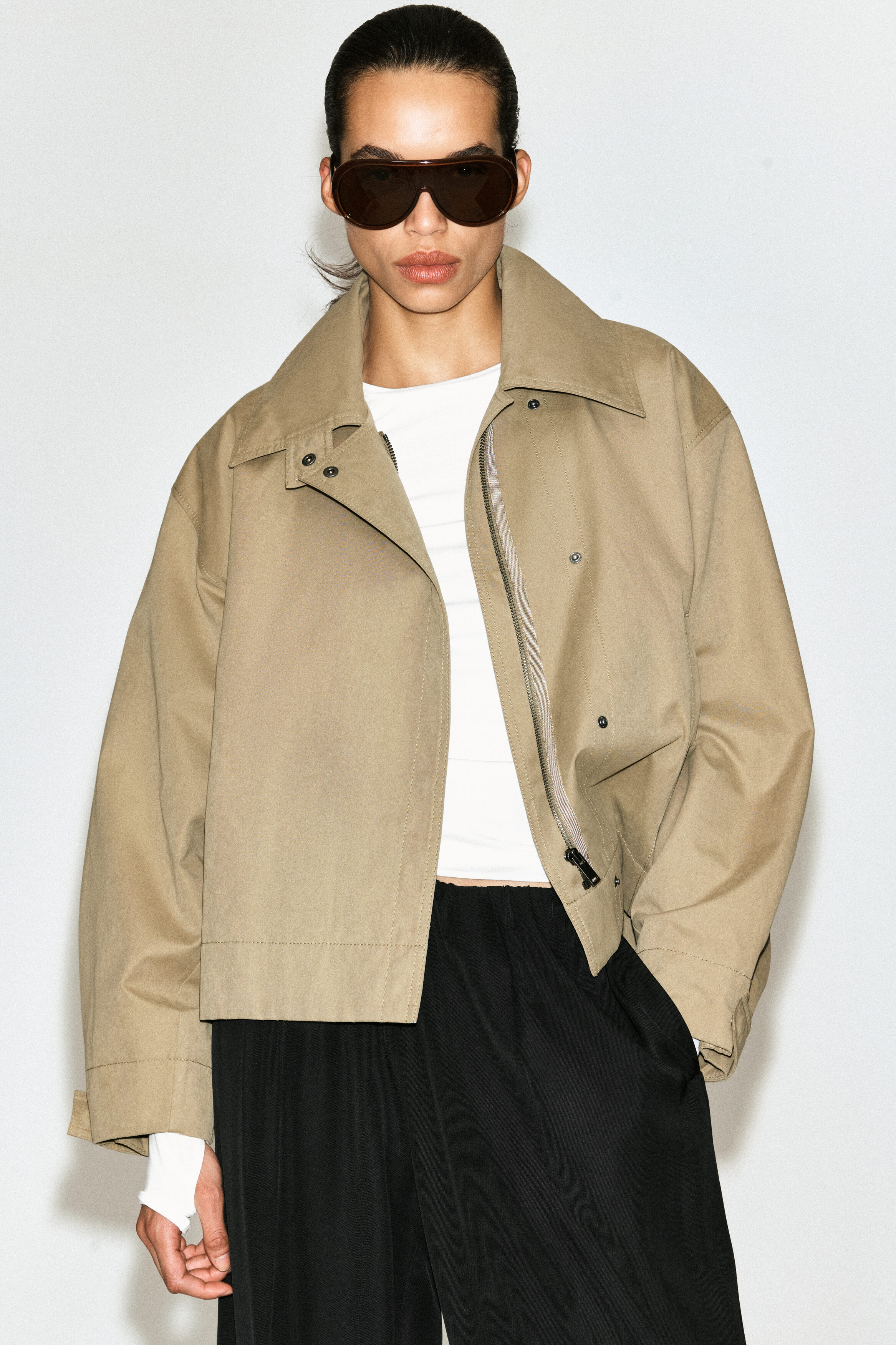 COTTON LONG-SLEEVED TOP - thumbnail 9