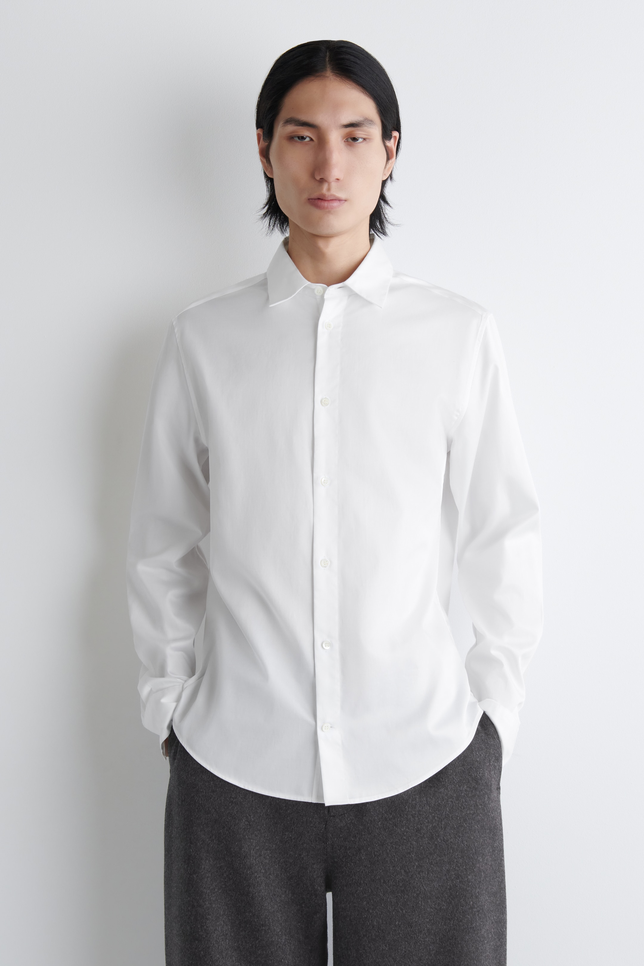 Ingrandisci l'immagine: TAILORED COTTON SHIRT - WHITE - UOMO | H&M CH 1