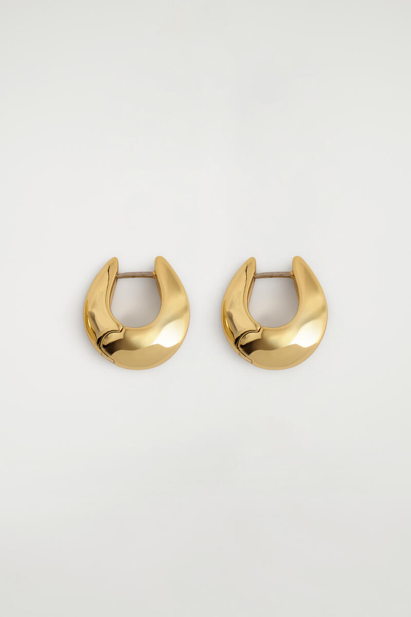 COS Domed Mini Hoop Earrings Gold-Coloured Women's