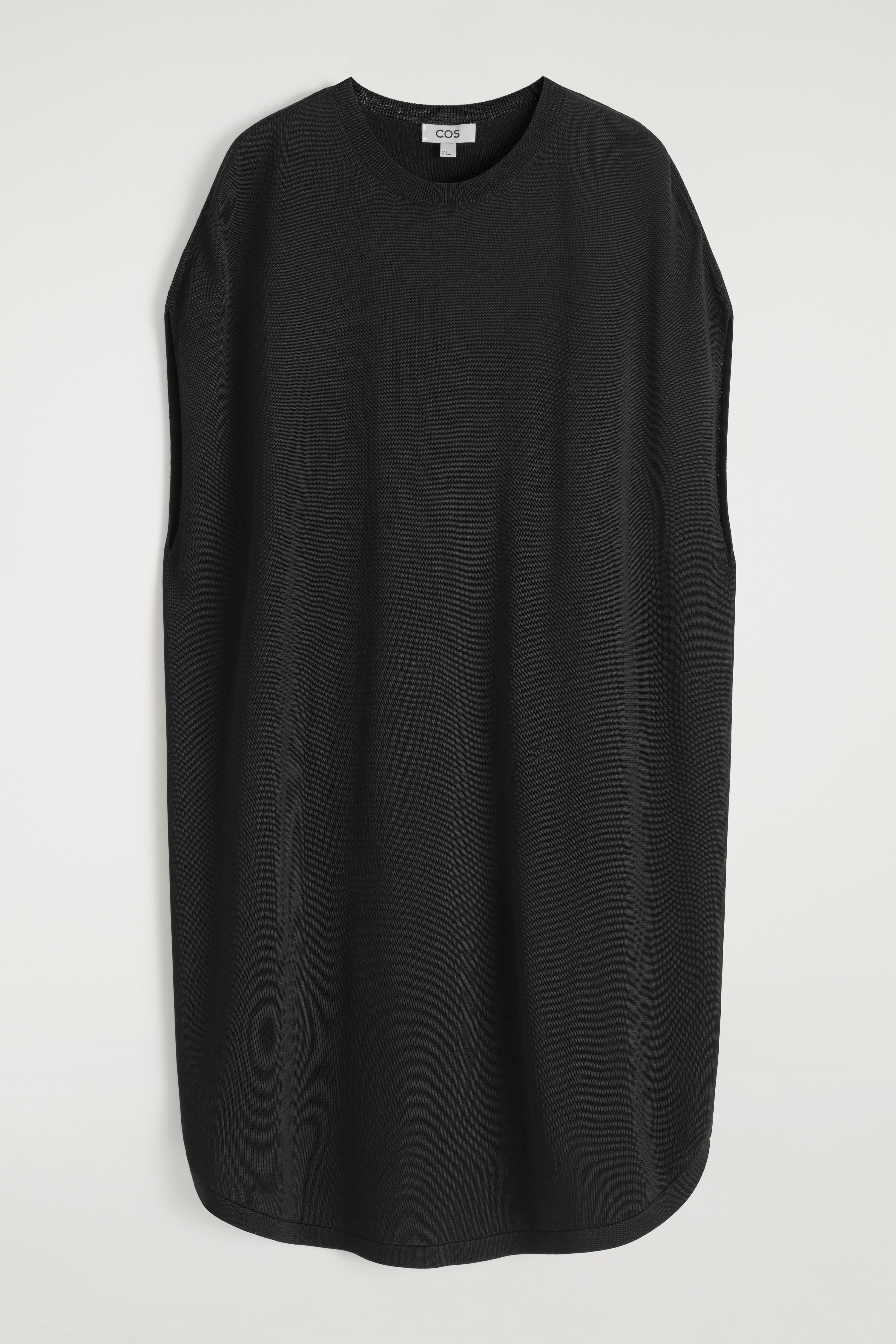 ABITO IN MAGLIA CON ORLO ARROTONDATO - NERO/BIANCO