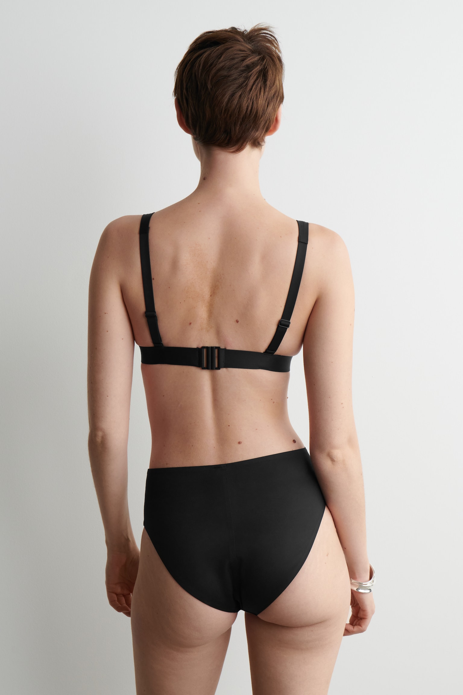 VYSOKÉ BIKINOVÉ KALHOTKY SCUBA - ČERNÁ/BURGUNDSKÉ/KHAKI - 5