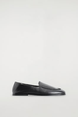 CLASSIC LEATHER LOAFERS — BLACK 6