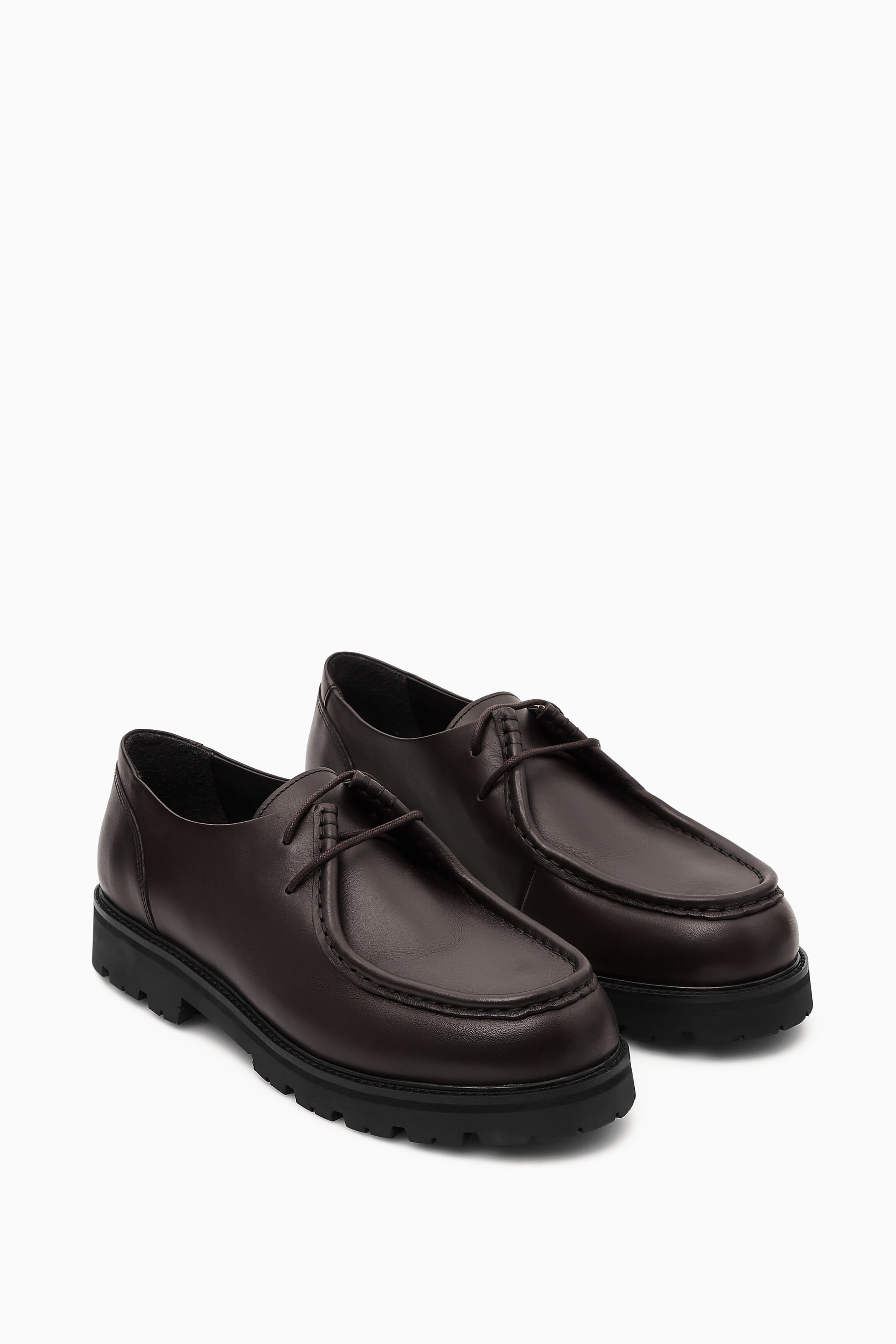 Ingrandisci l'immagine: CHUNKY LEATHER CHUKKA SHOES - DARK BROWN - UOMO | H&M CH 4