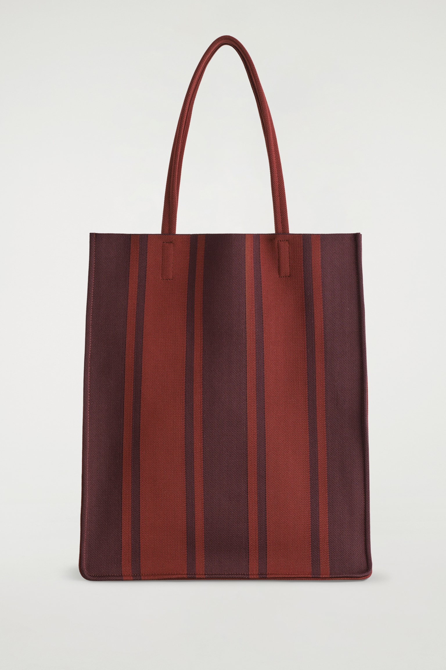 BORSA TOTE A RIGHE - ROSSO / RIGHE - 2