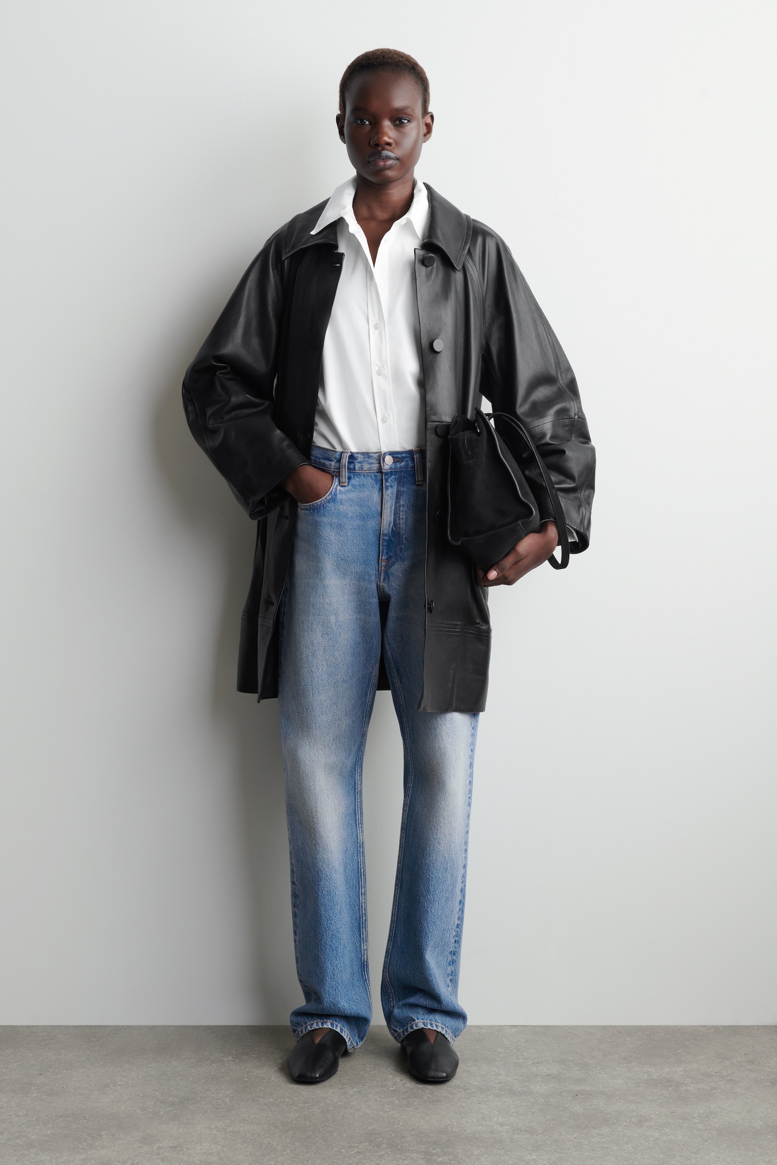 LÄSSIGES BAUMWOLL-HEMD - WEISS/GELB - 3